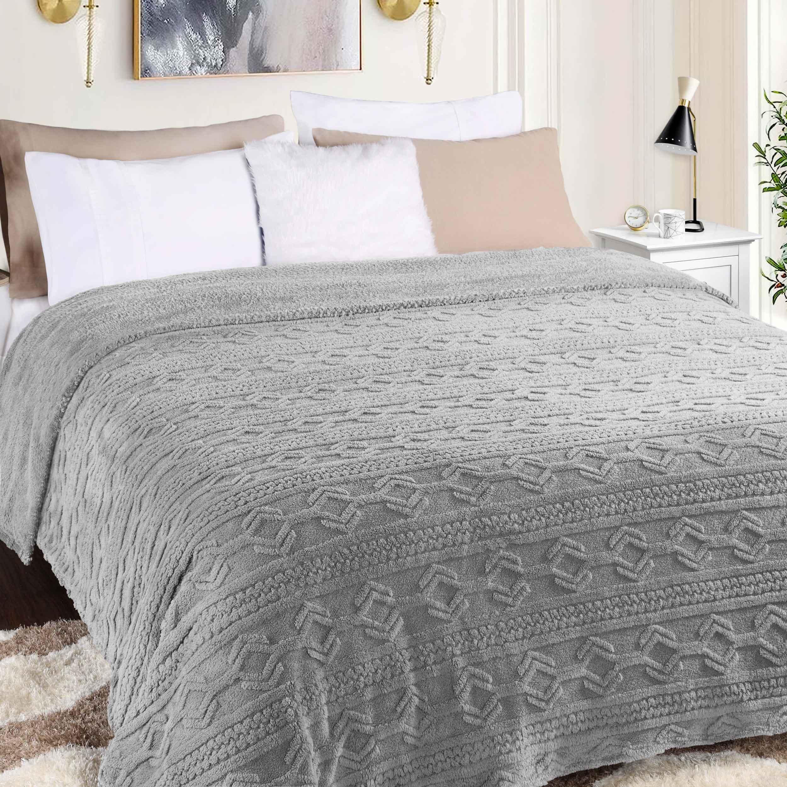 Arctic Boho Knit Jacquard Fleece Plush Medium Weight Fluffy Blanket - Blanket by Superior Brand