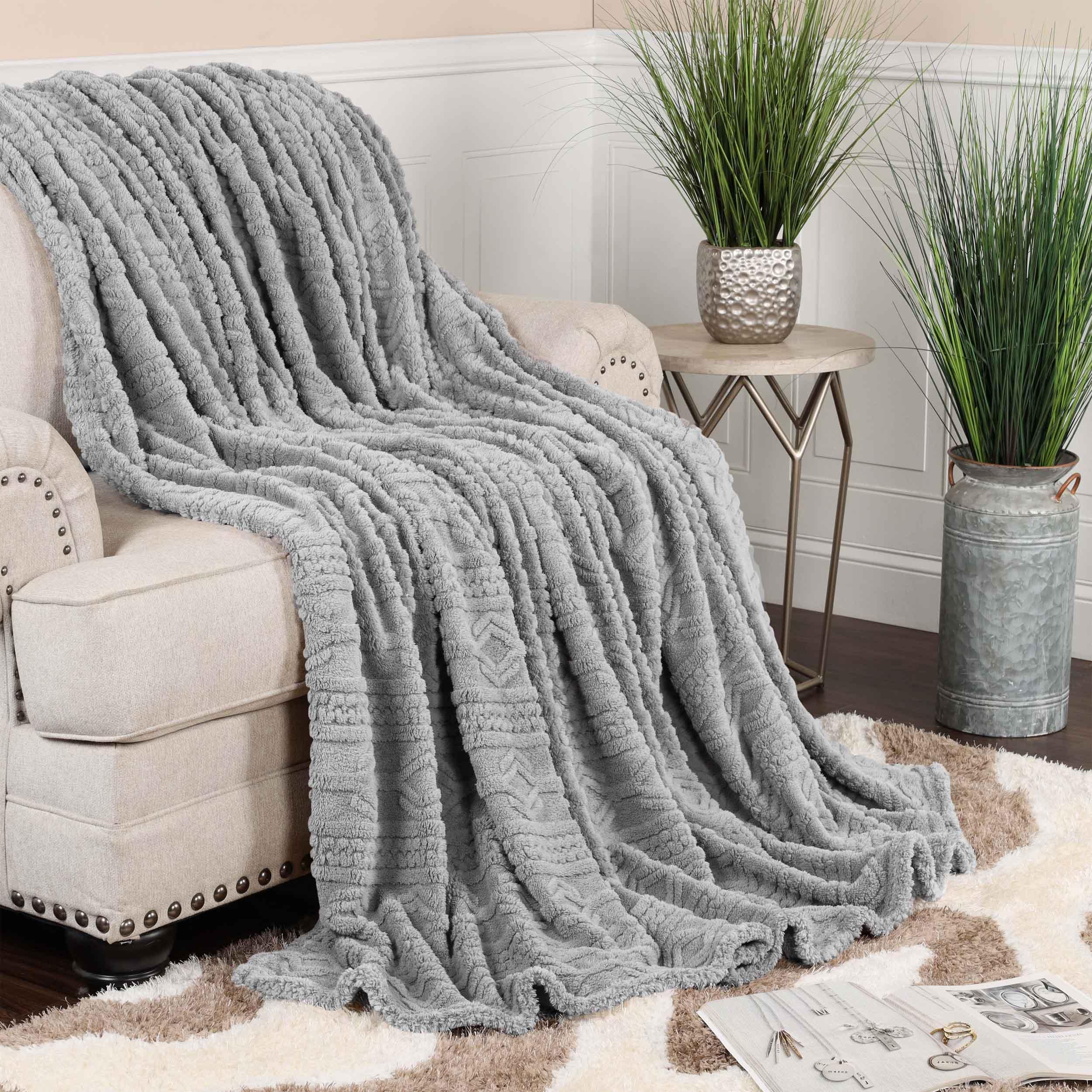 Arctic Boho Knit Jacquard Fleece Plush Medium Weight Fluffy Blanket - Blanket by Superior Brand