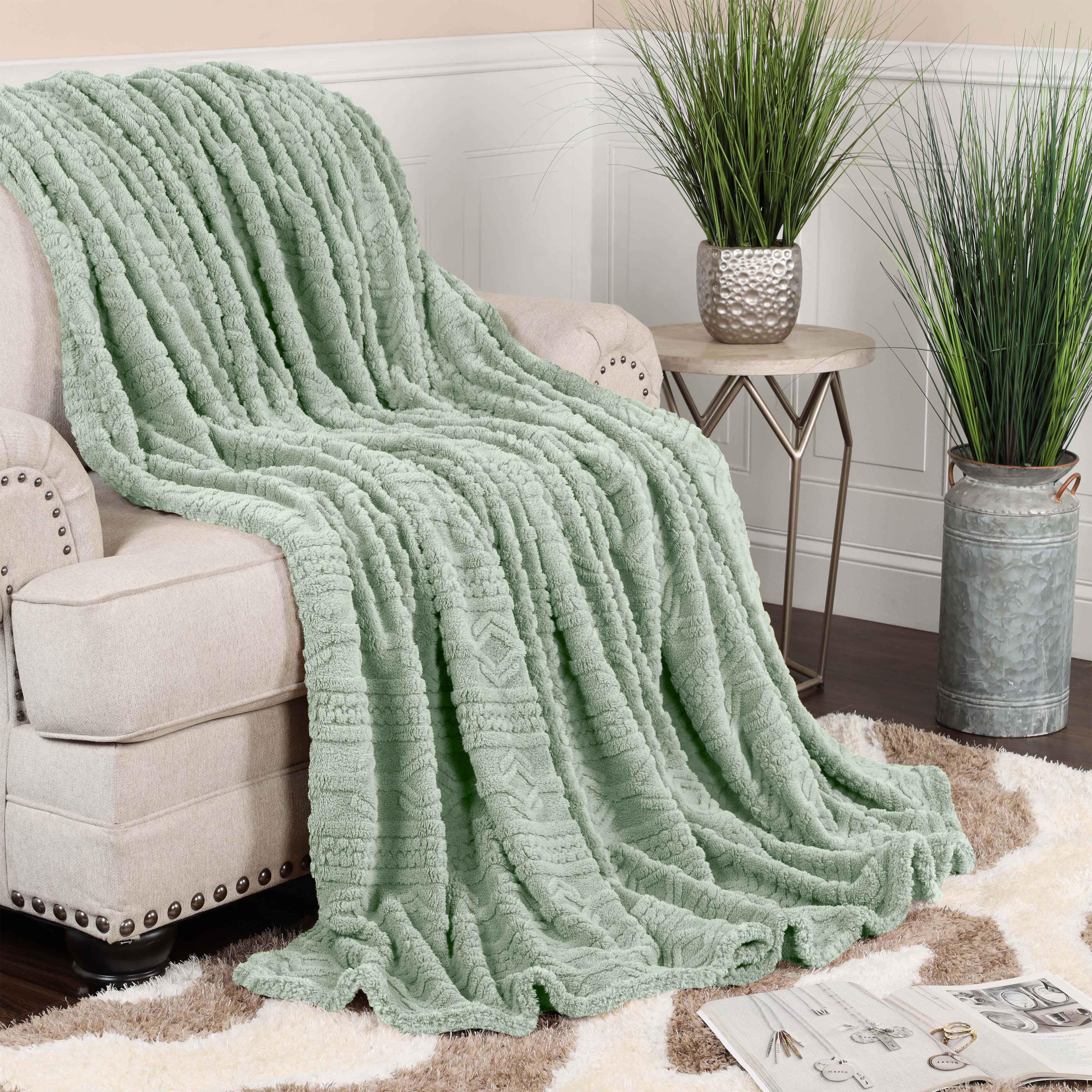 Arctic Boho Knit Jacquard Fleece Plush Medium Weight Fluffy Blanket - Blanket by Superior Brand