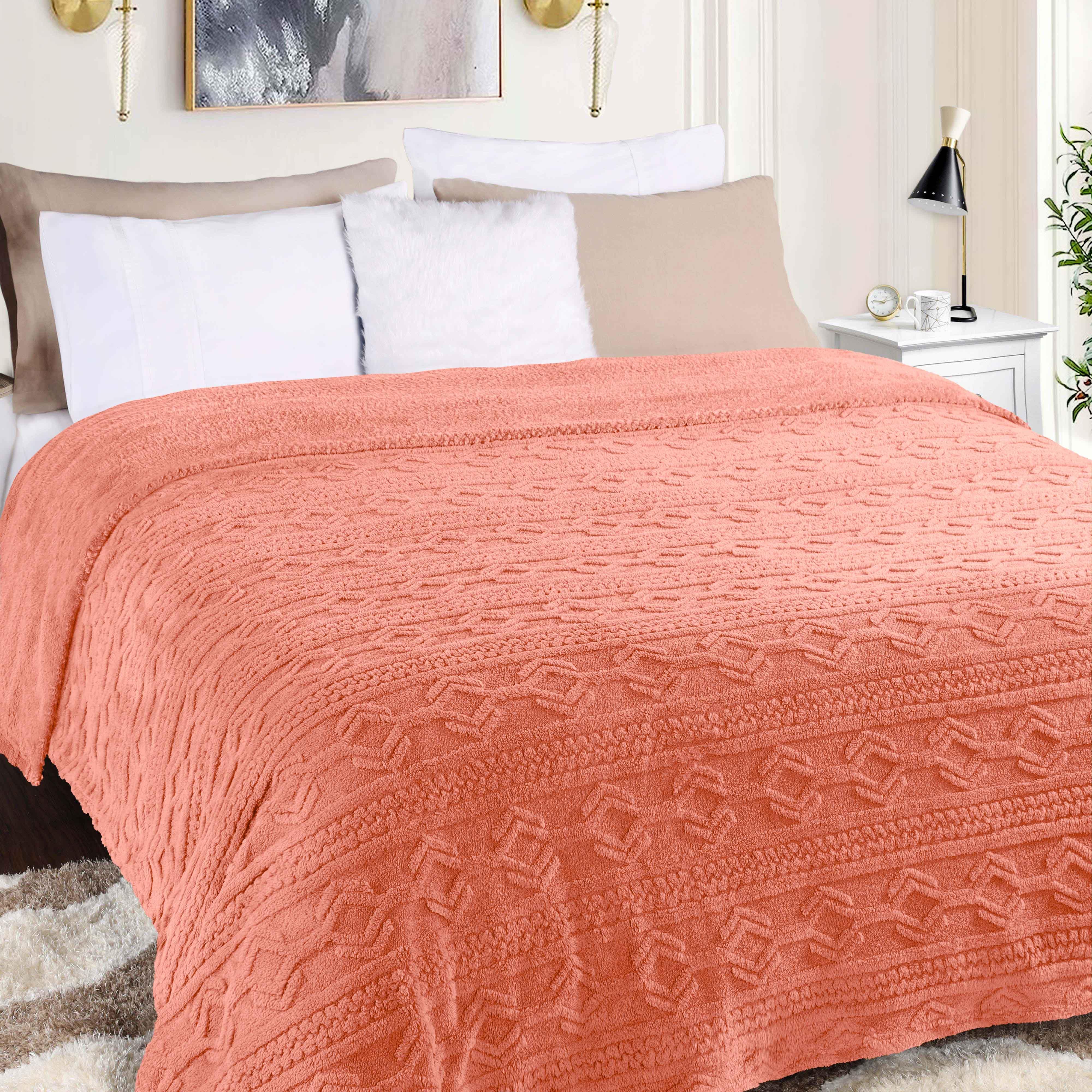 Arctic Boho Knit Jacquard Fleece Plush Medium Weight Fluffy Blanket - Blanket by Superior Brand