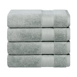 Aria Turkish Cotton Solid Heavyweight Plush Bath Towel Set of 4 - Bath Towel by Superior Brand