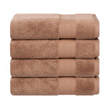 Aria Turkish Cotton Solid Heavyweight Plush Bath Towel Set of 4 - Bath Towel by Superior Brand