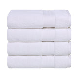 Aria Turkish Cotton Solid Heavyweight Plush Bath Towel Set of 4 - Bath Towel by Superior Brand