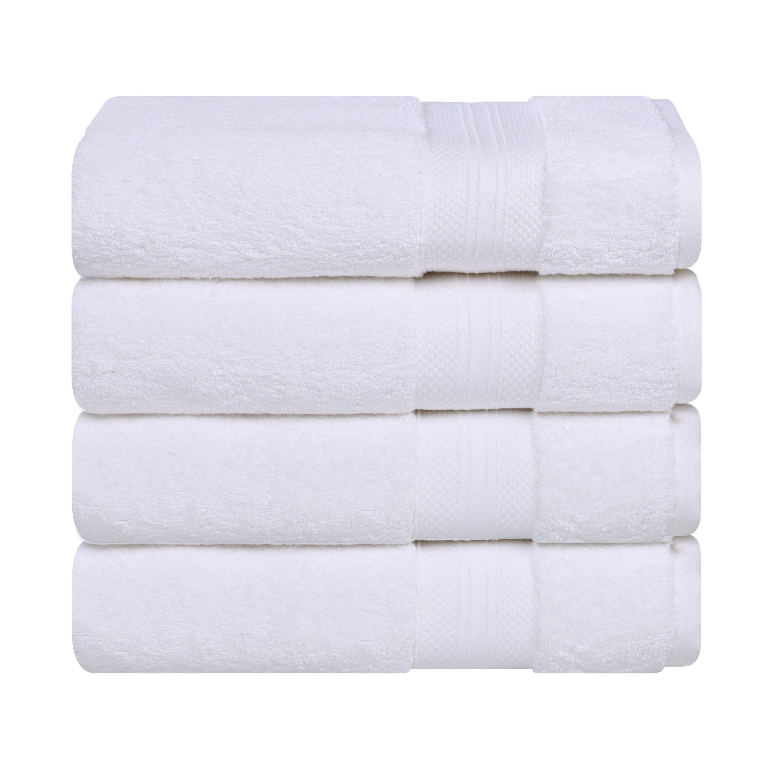 Aria Turkish Cotton Solid Heavyweight Plush Bath Towel Set of 4 - Bath Towel by Superior Brand