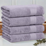 Aria Turkish Cotton Solid Heavyweight Plush Bath Towel Set of 4 - Bath Towel by Superior Brand