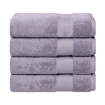 Aria Turkish Cotton Solid Heavyweight Plush Bath Towel Set of 4 - Bath Towel by Superior Brand