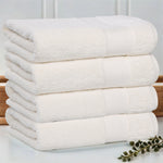 Aria Turkish Cotton Solid Heavyweight Plush Bath Towel Set of 4 - Bath Towel by Superior Brand