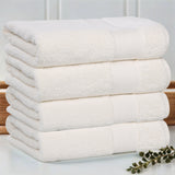 Aria Turkish Cotton Solid Heavyweight Plush Bath Towel Set of 4 - Bath Towel by Superior Brand