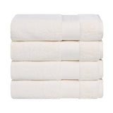 Aria Turkish Cotton Solid Heavyweight Plush Bath Towel Set of 4 - Bath Towel by Superior Brand