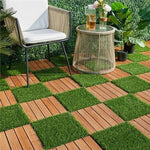 Artificial Grass Area Rug Lawn Turf Indoor Outdoor Rugs, Set of 6 - Rugs by Superior
