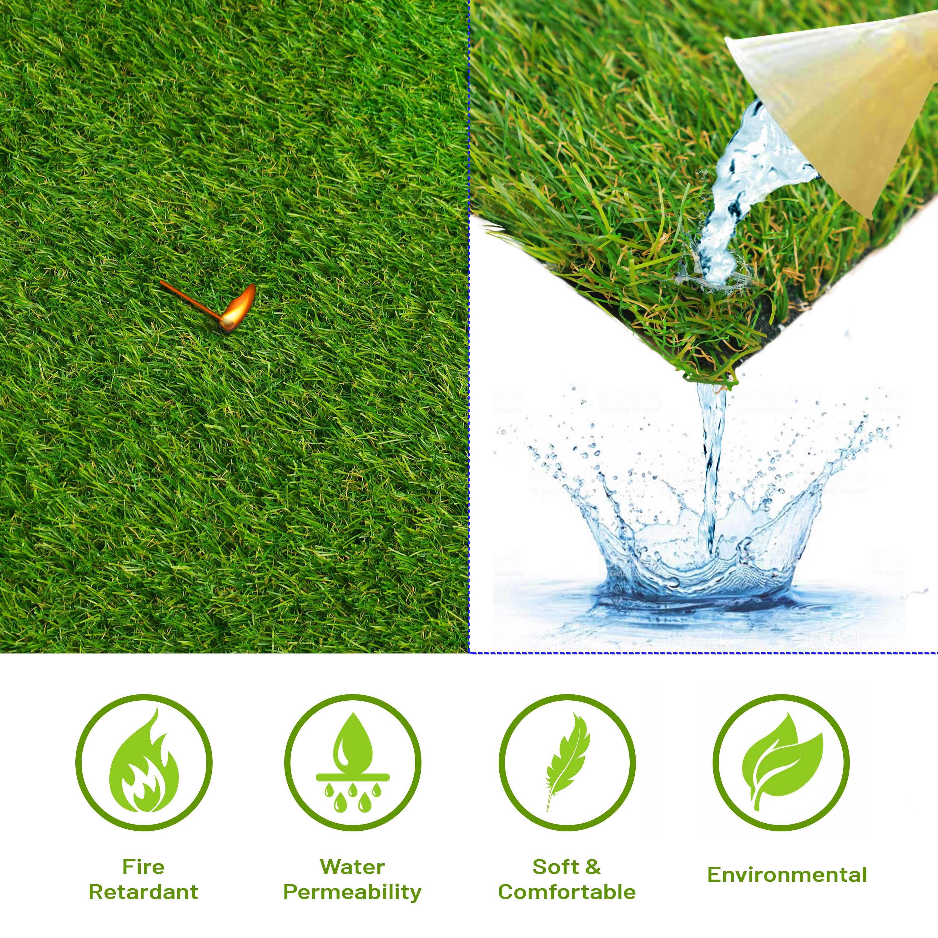 Artificial Grass Area Rug Lawn Turf Indoor Outdoor Rugs, Set of 6 - Rugs by Superior