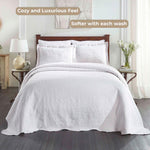 Aspen Cotton Blend Jacquard Floral Scalloped Edge Bedspread Set - Bedspread by Superior