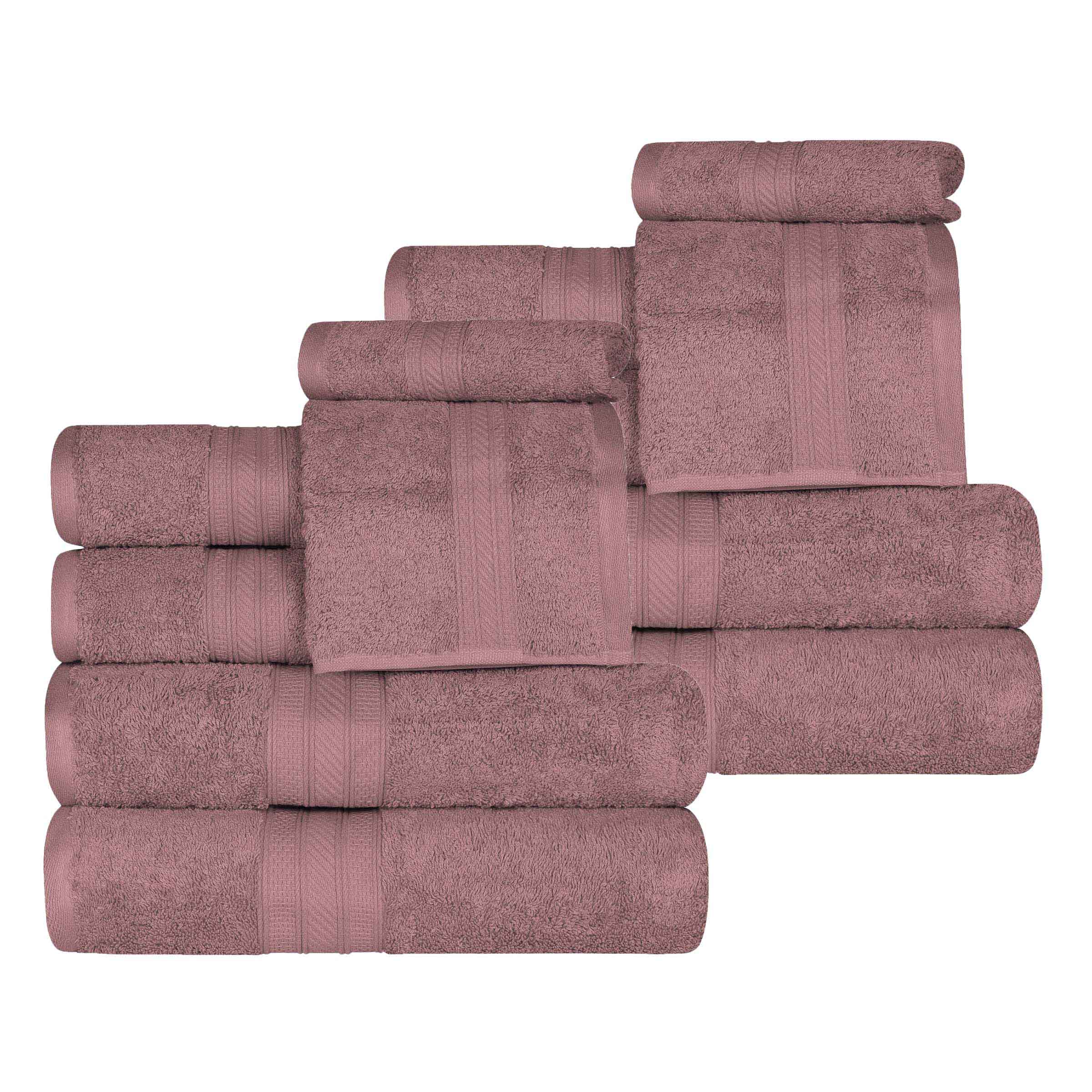 Atlas Cotton Plush Absorbent Heavyweight 12 Piece Assorted Towel Set - Towel Set by Superior