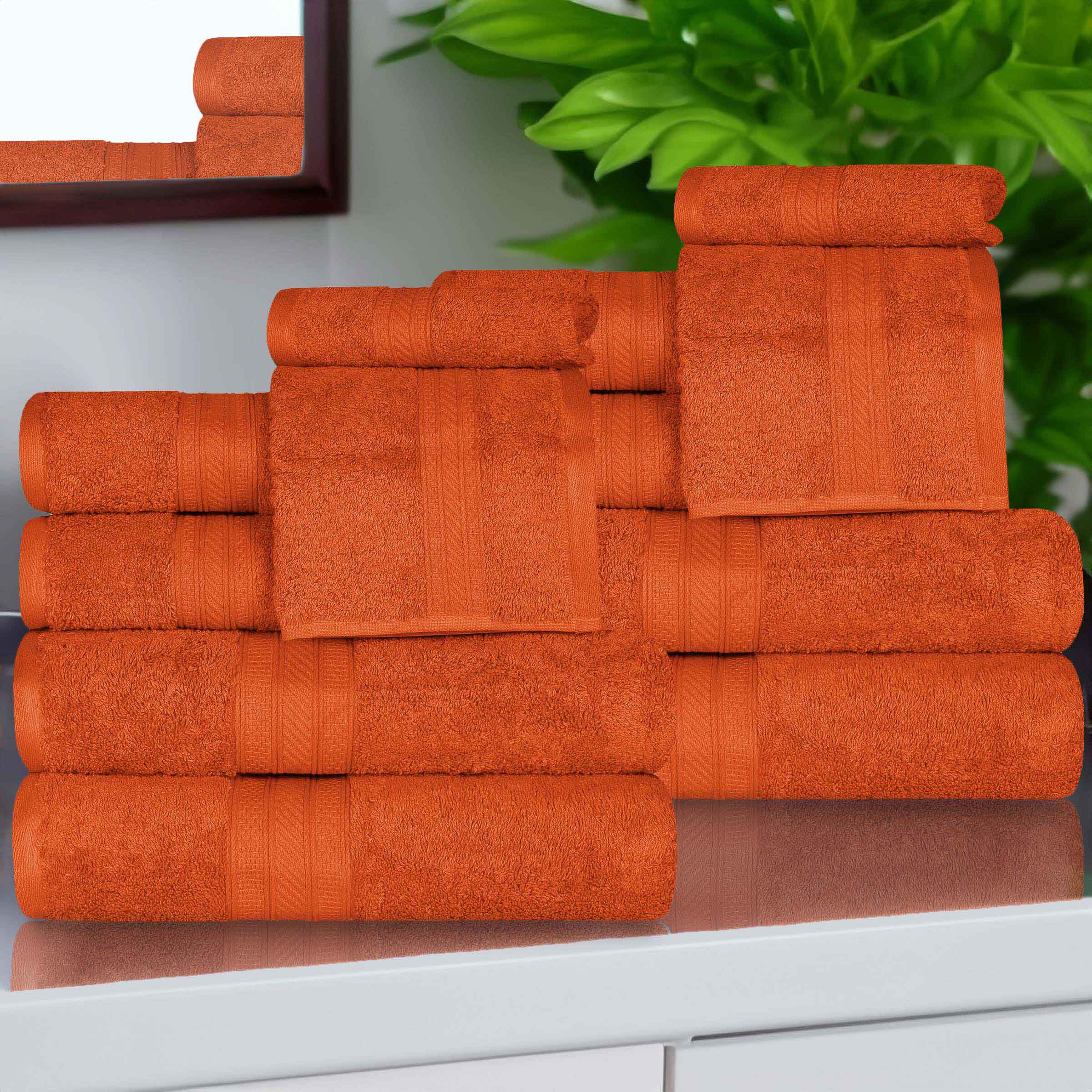 Atlas Cotton Plush Absorbent Heavyweight 12 Piece Assorted Towel Set - Towel Set by Superior