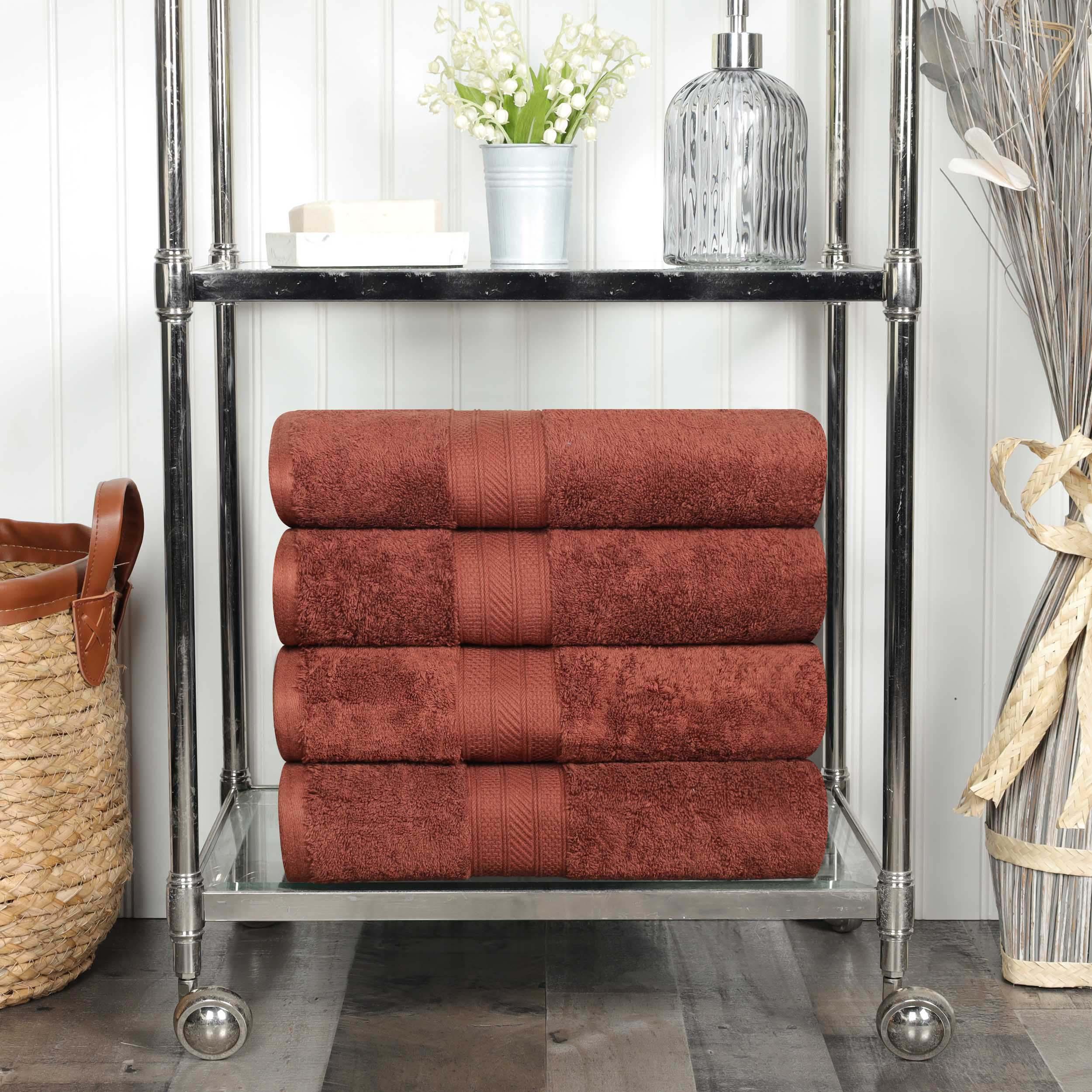 Cotton Plush Heavyweight Bath Towel Set of 4 - Bath Towel by Superior Brand