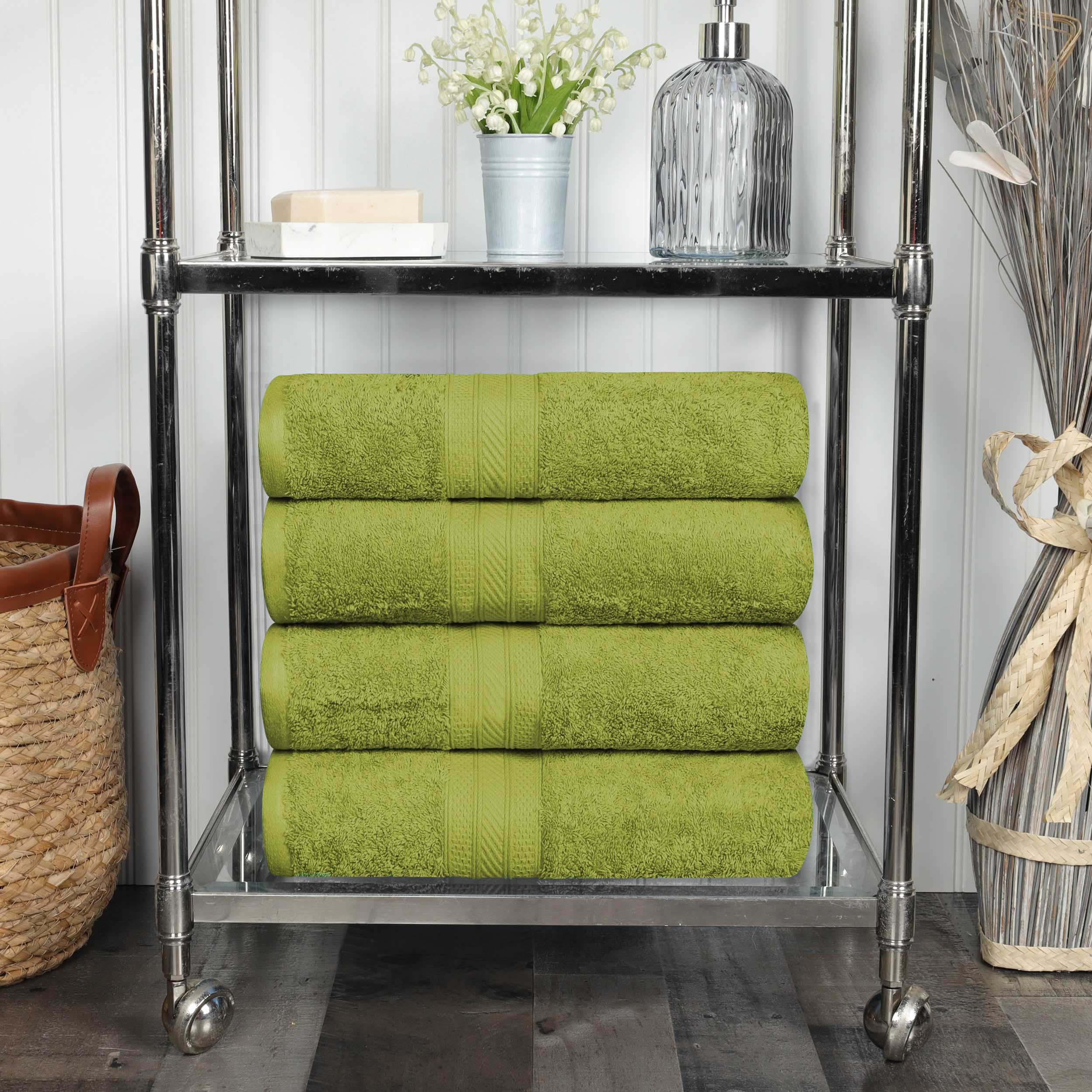 Cotton Plush Heavyweight Bath Towel Set of 4 - Bath Towel by Superior Brand