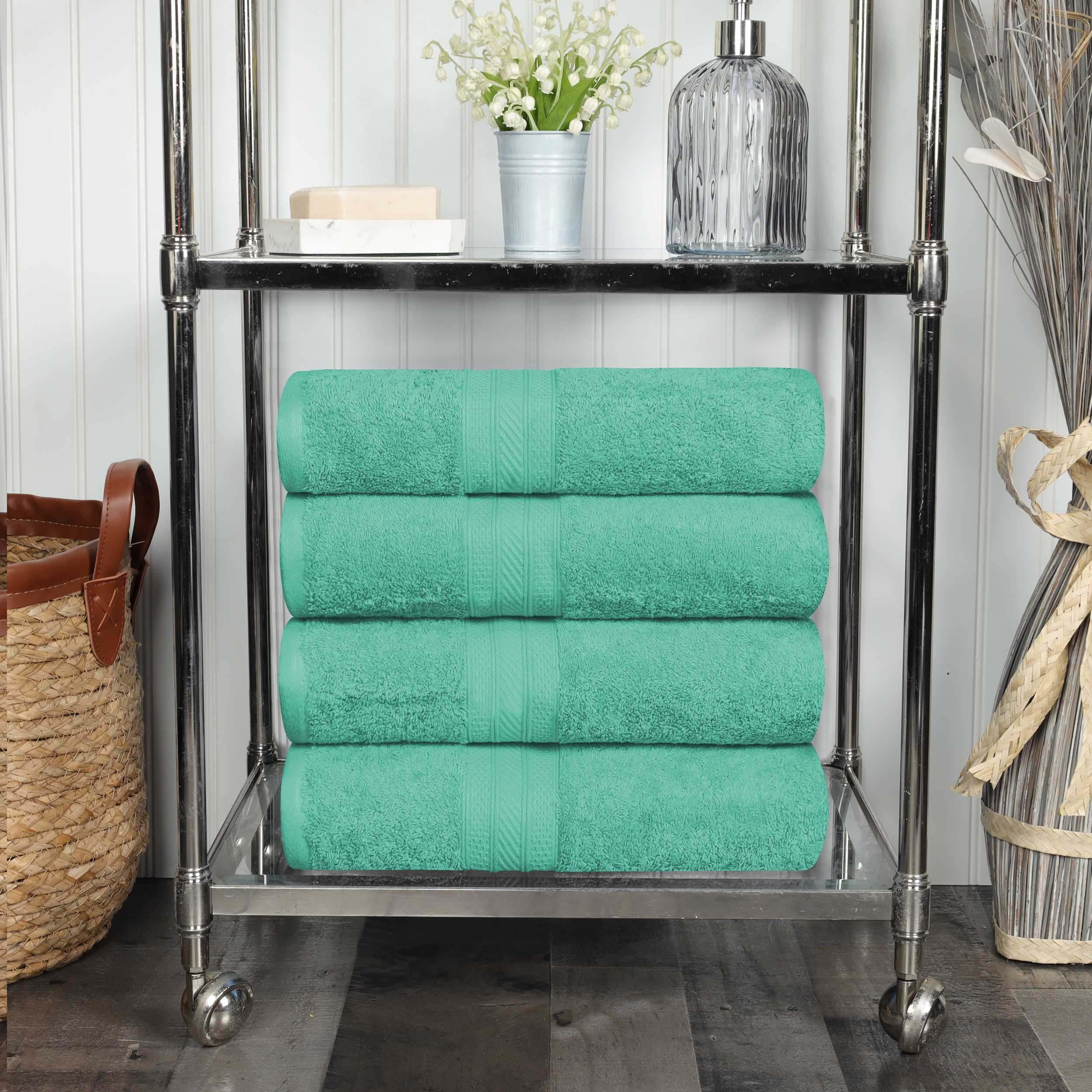Cotton Plush Heavyweight Bath Towel Set of 4 - Bath Towel by Superior Brand