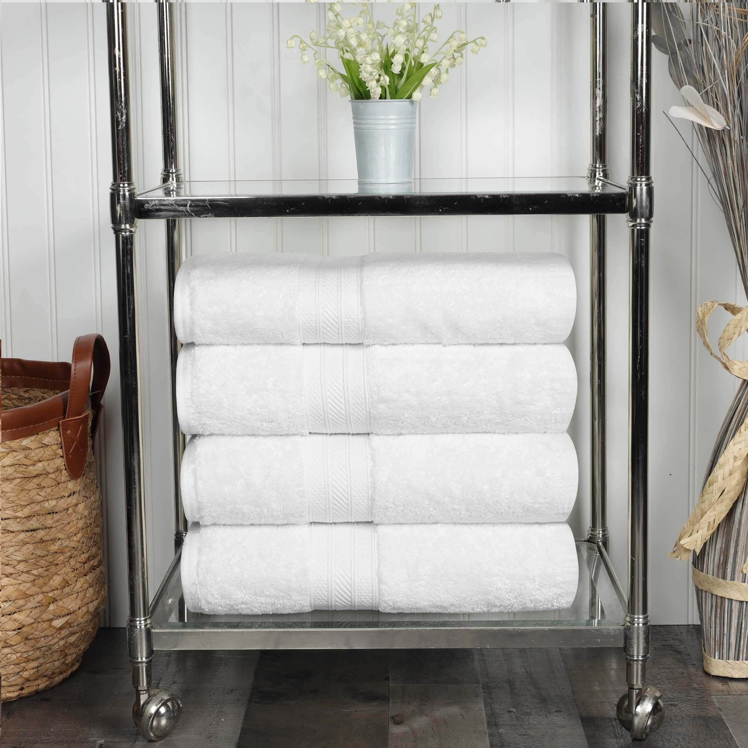 Cotton Plush Heavyweight Bath Towel Set of 4 - Bath Towel by Superior Brand