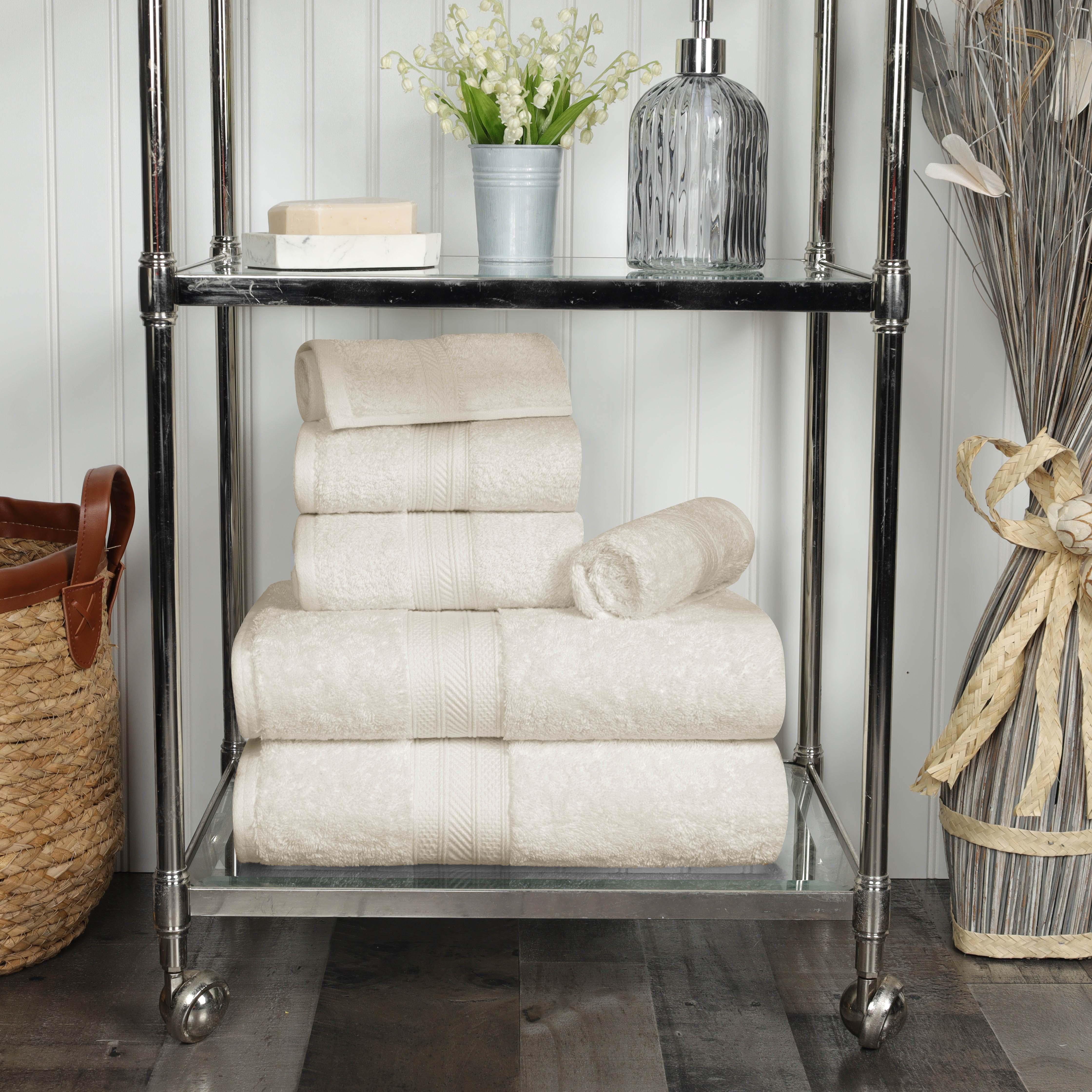 Atlas Cotton Plush Absorbent Heavyweight 6 Piece Towel Set - Towel Set by Superior Brand