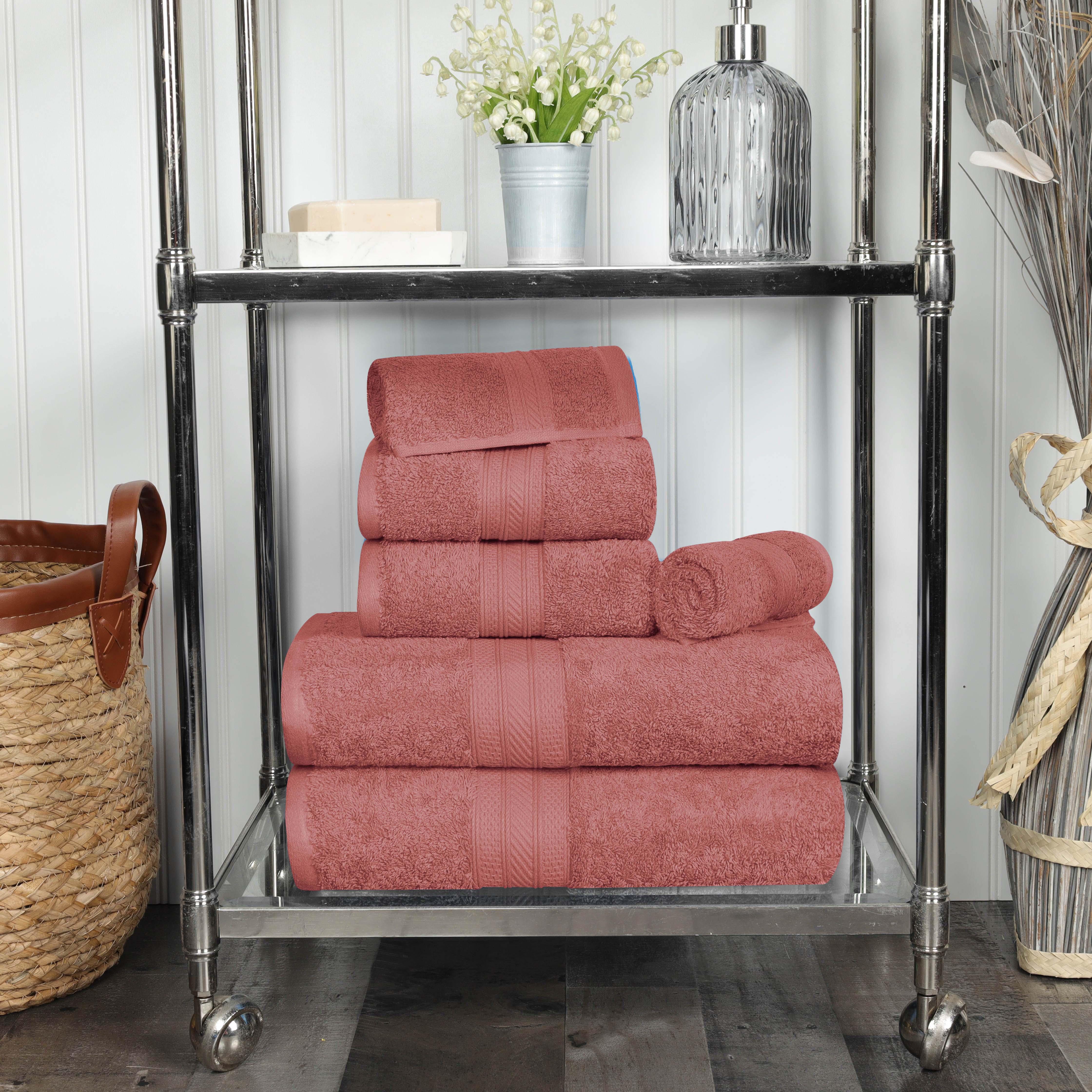 Atlas Cotton Plush Absorbent Heavyweight 6 Piece Towel Set - Towel Set by Superior Brand