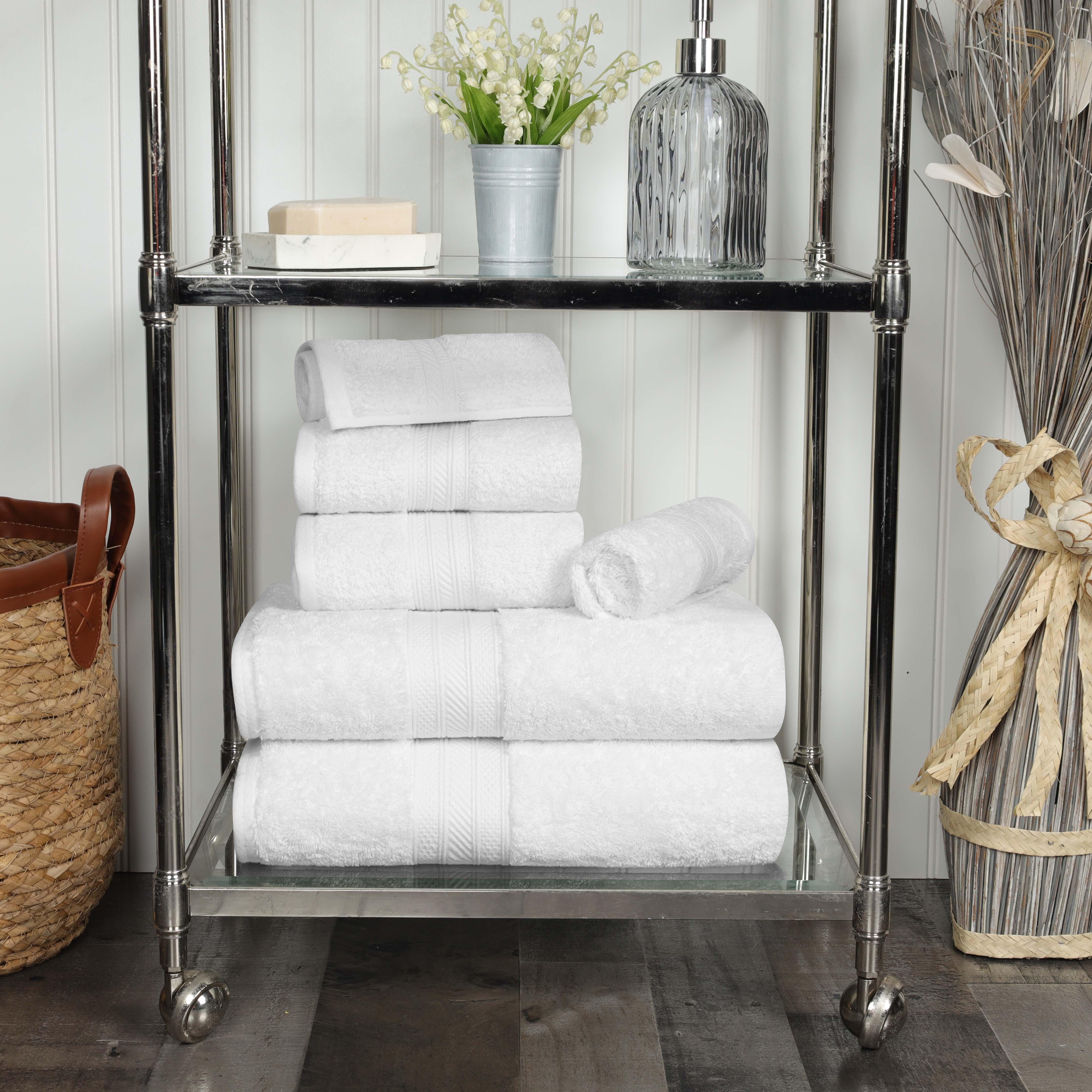 Atlas Cotton Plush Absorbent Heavyweight 6 Piece Towel Set - Towel Set by Superior Brand
