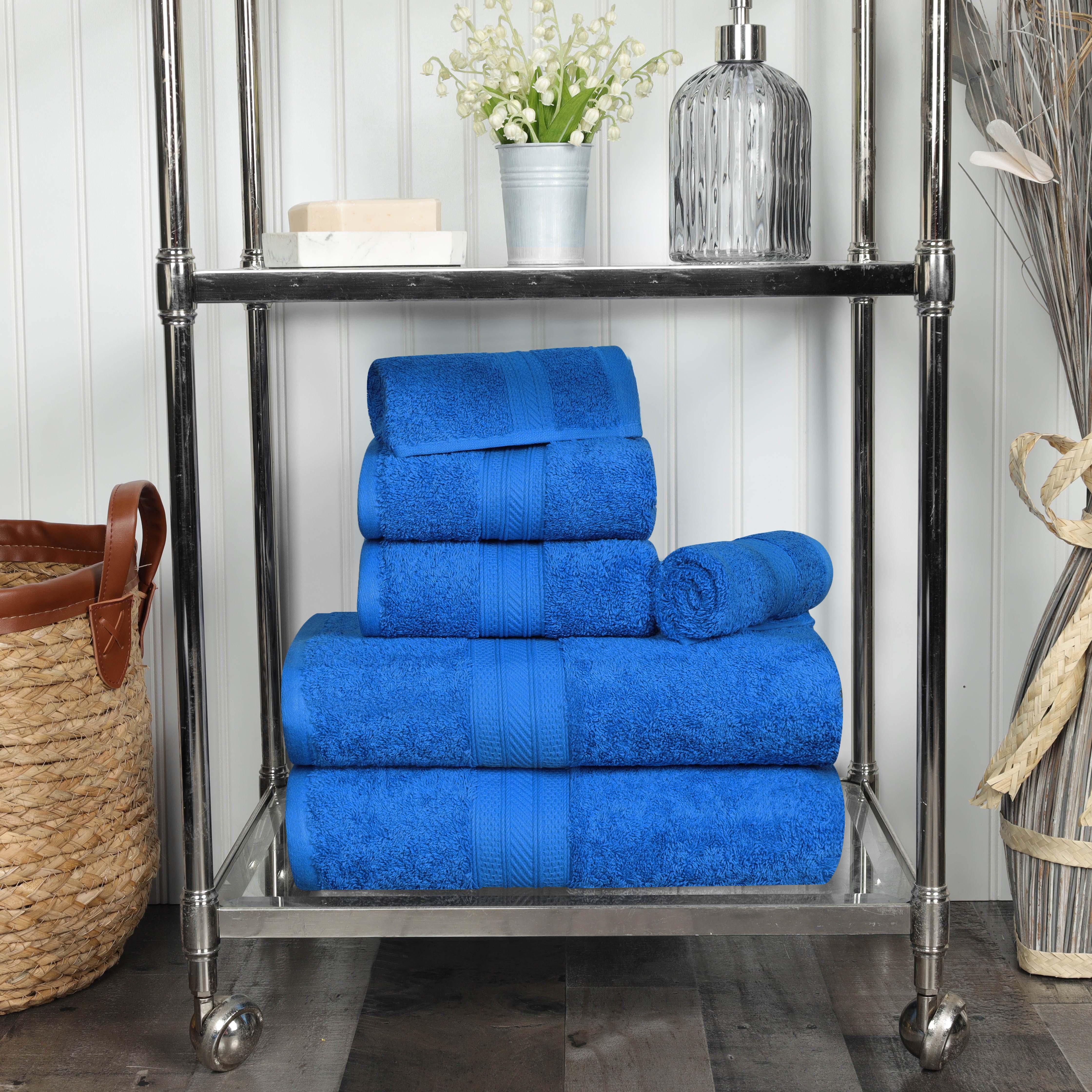 Atlas Cotton Plush Absorbent Heavyweight 6 Piece Towel Set - Towel Set by Superior Brand