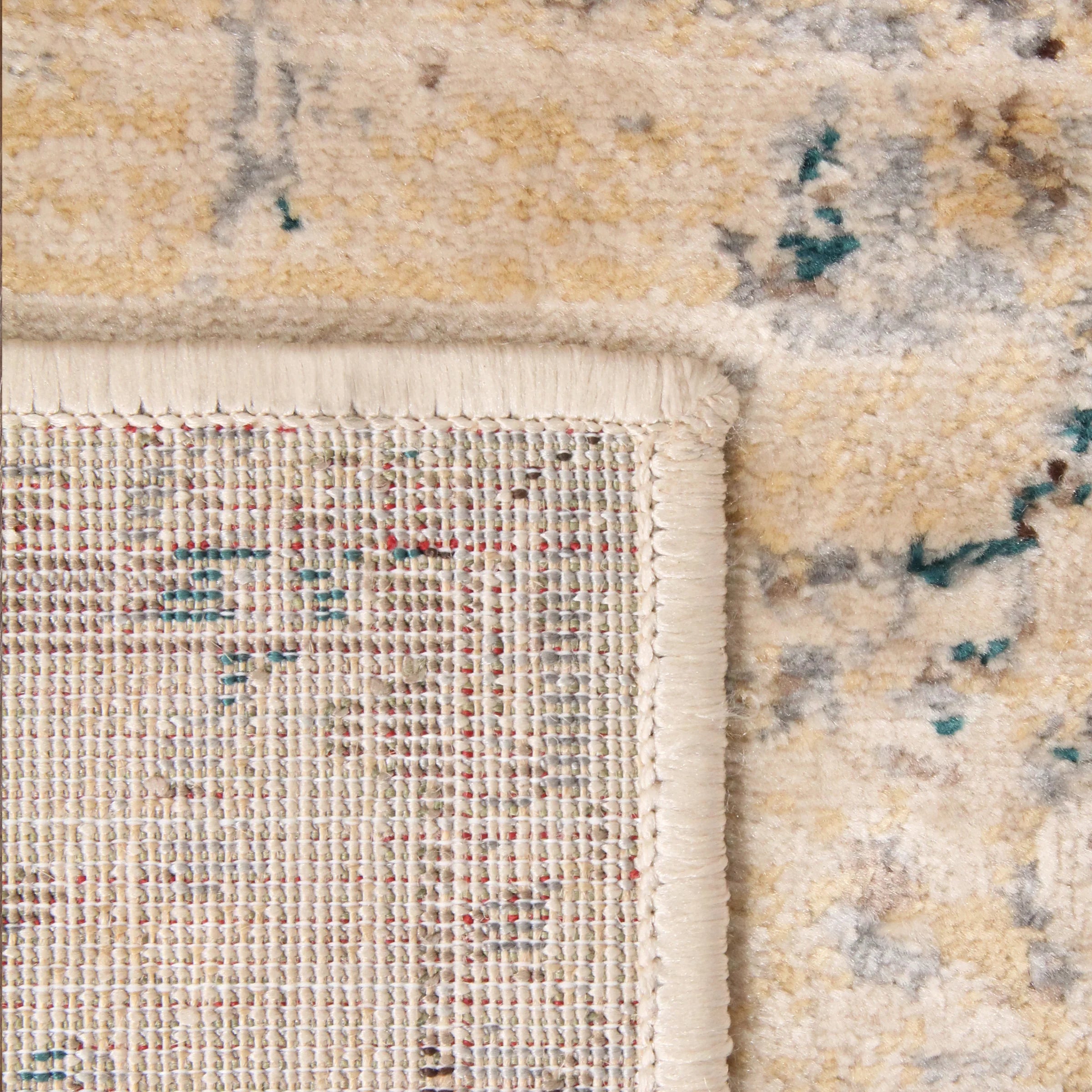 Basilio Modern Farmhouse Distressed Medallion Indoor Area Rug - Rugs by Superior