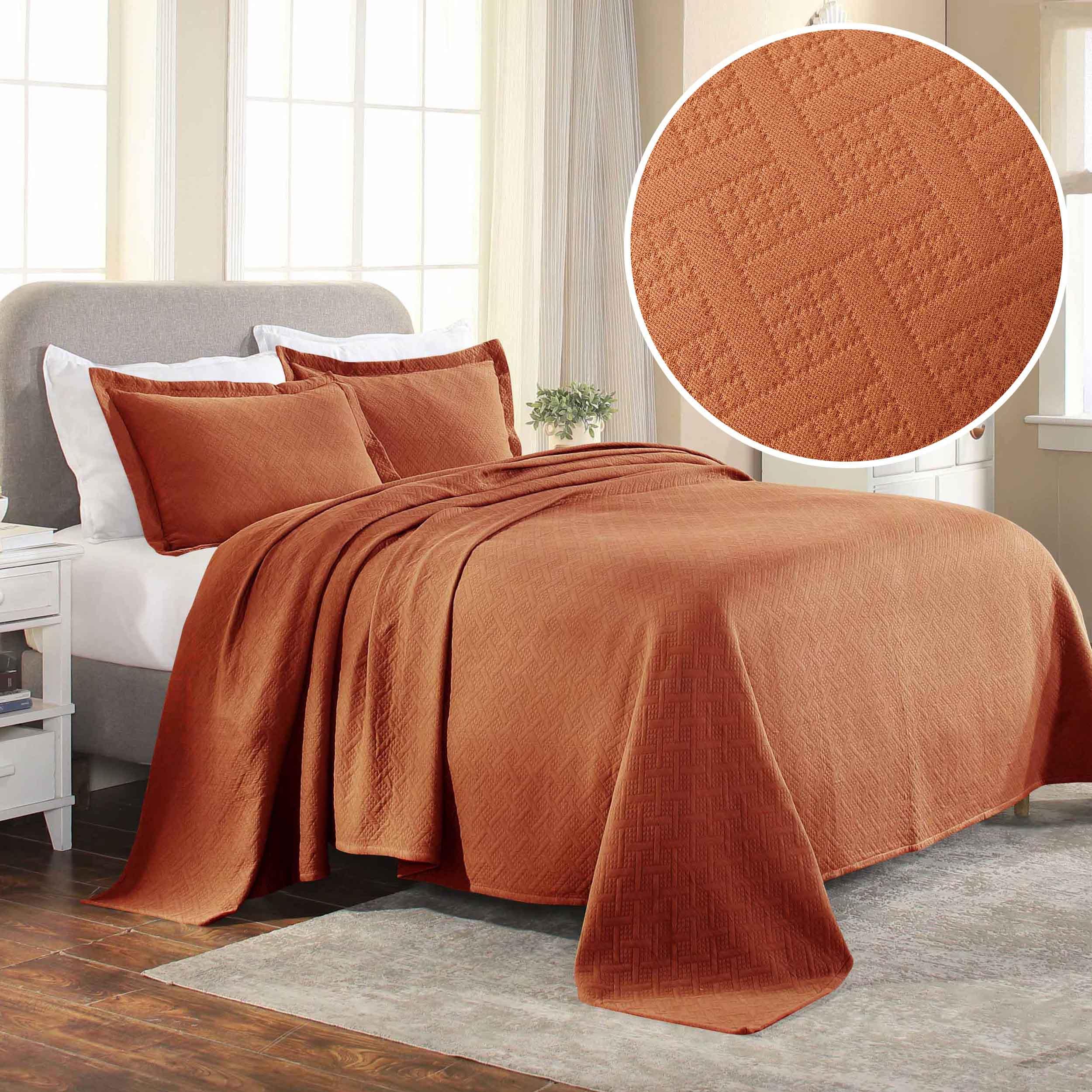Basket Weave Matelasse Cotton Bedspread Set - Bedspread by Superior Brand
