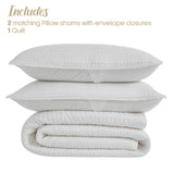 Bella 100% Silk All-Season Hand Quilted Handmade Quilt Set - Quilt Set by Superior