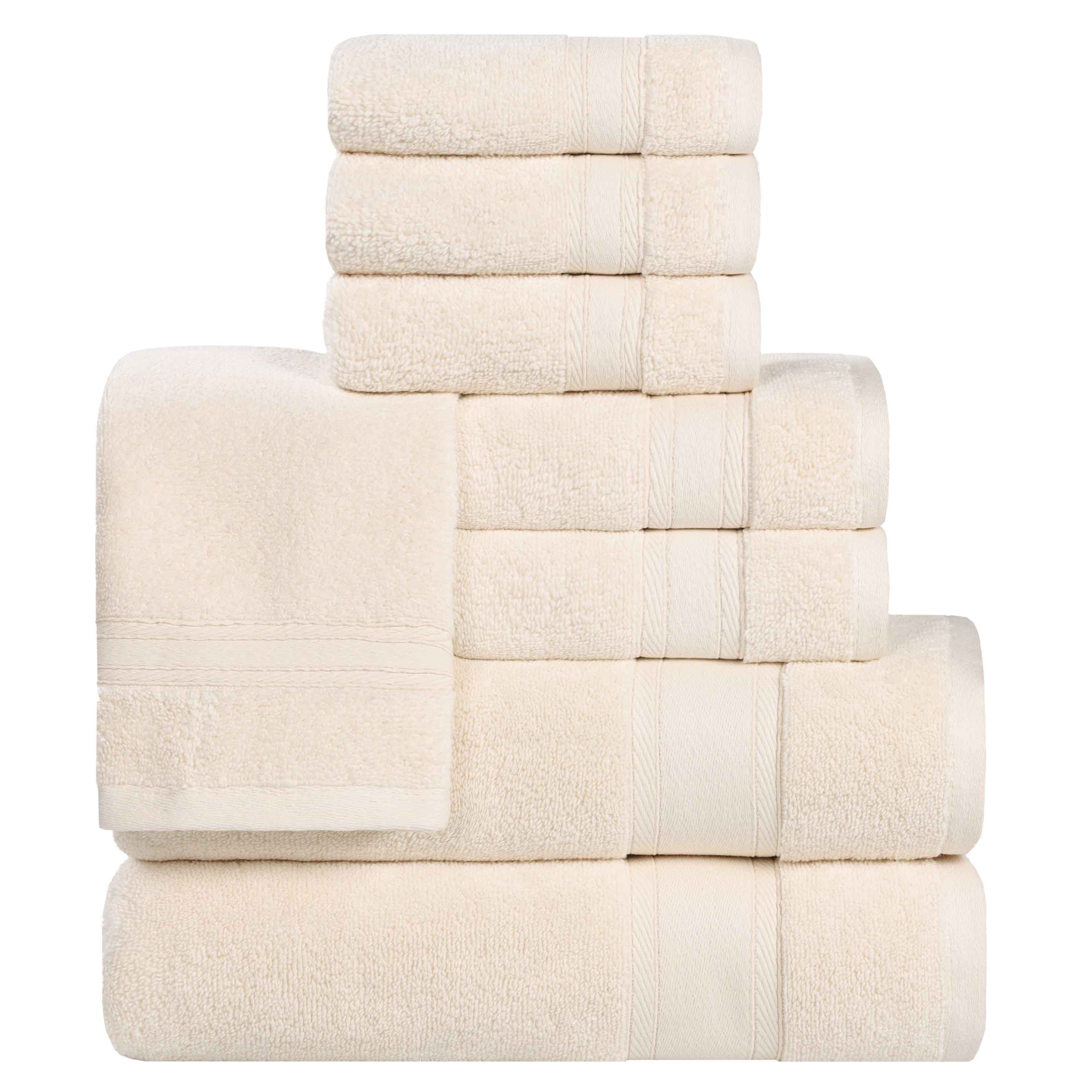 Belmont Zero Twist Cotton Medium Weight 8 Piece Towel Set - Towel Set by Superior Brand