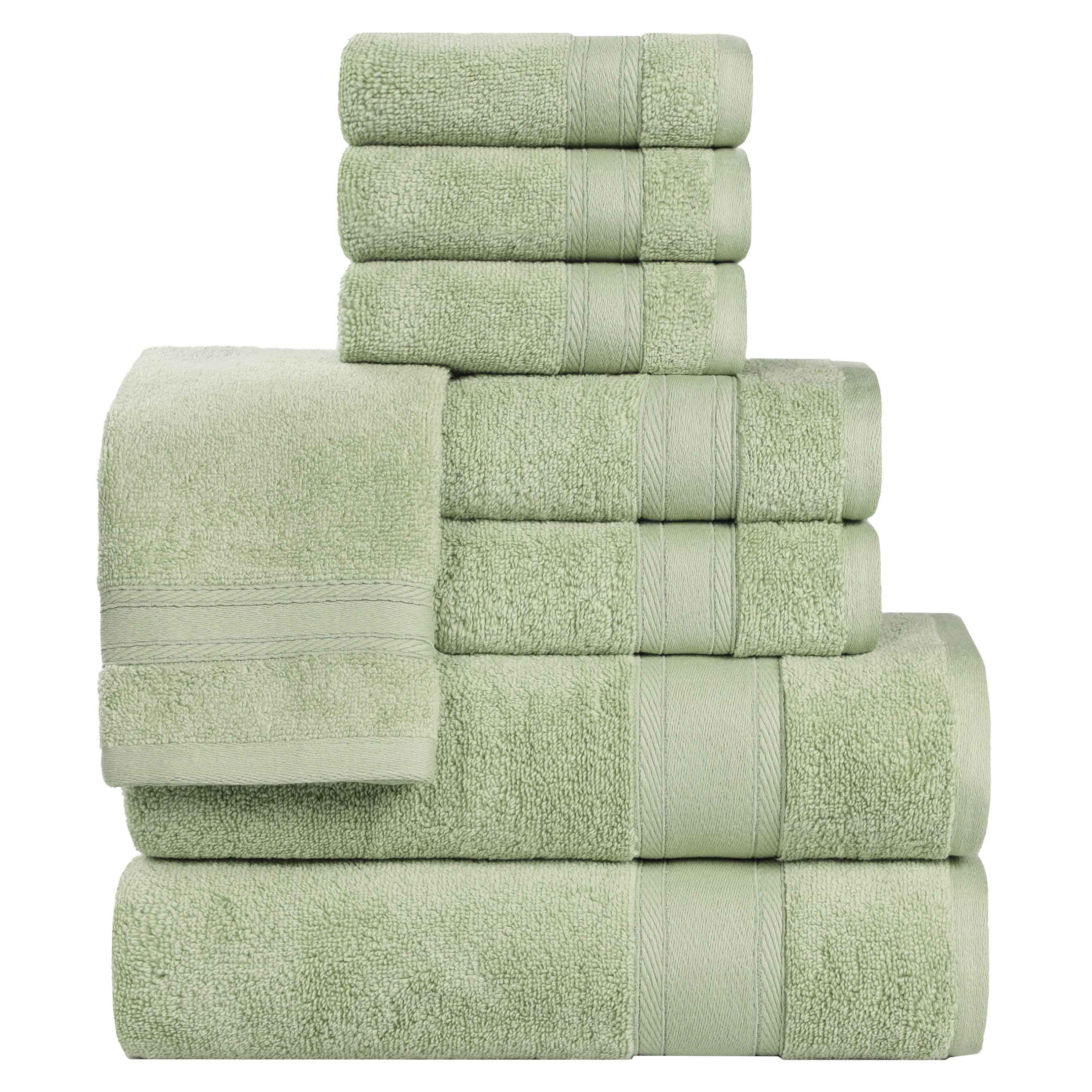 Belmont Zero Twist Cotton Medium Weight 8 Piece Towel Set - Towel Set by Superior Brand