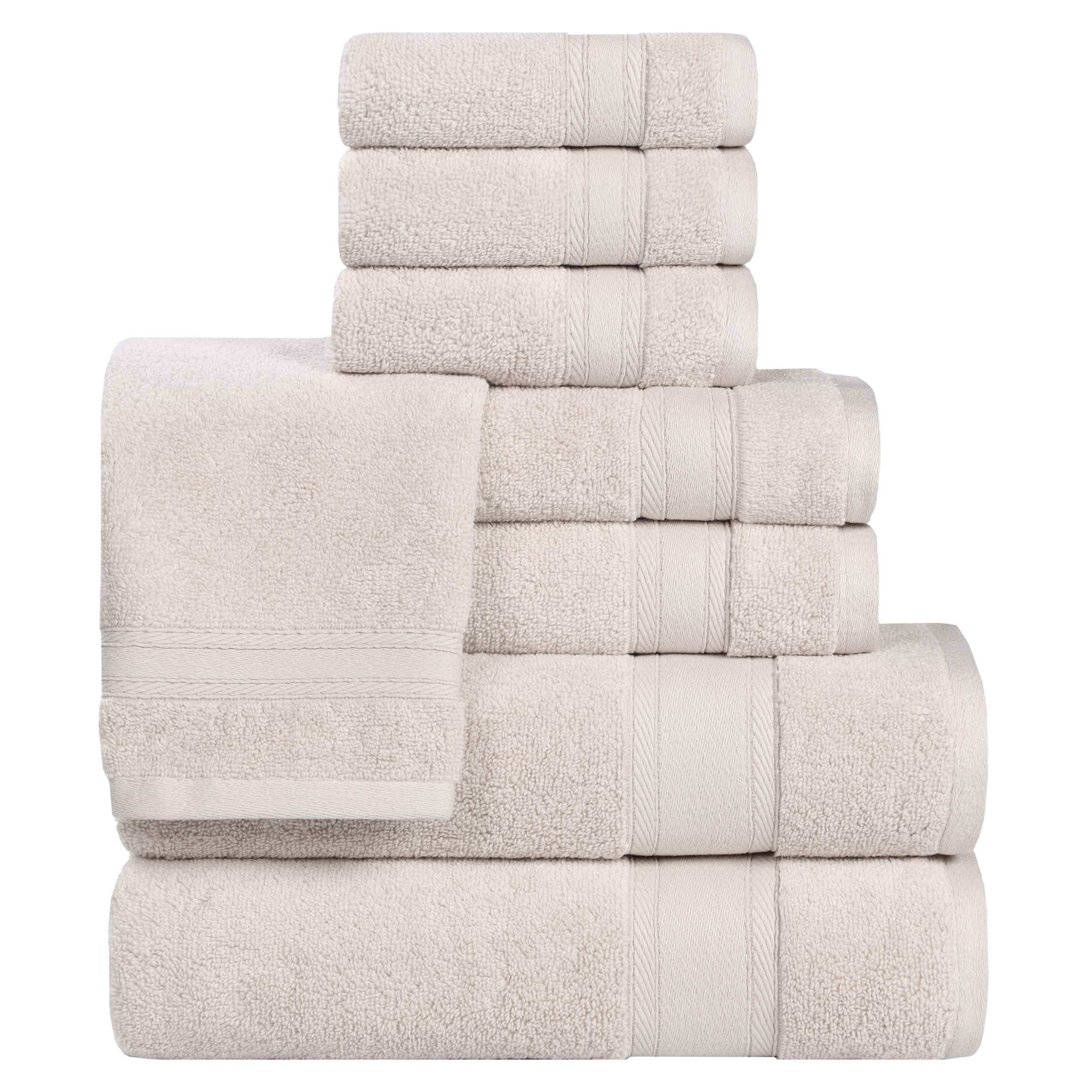 Belmont Zero Twist Cotton Medium Weight 8 Piece Towel Set - Towel Set by Superior Brand