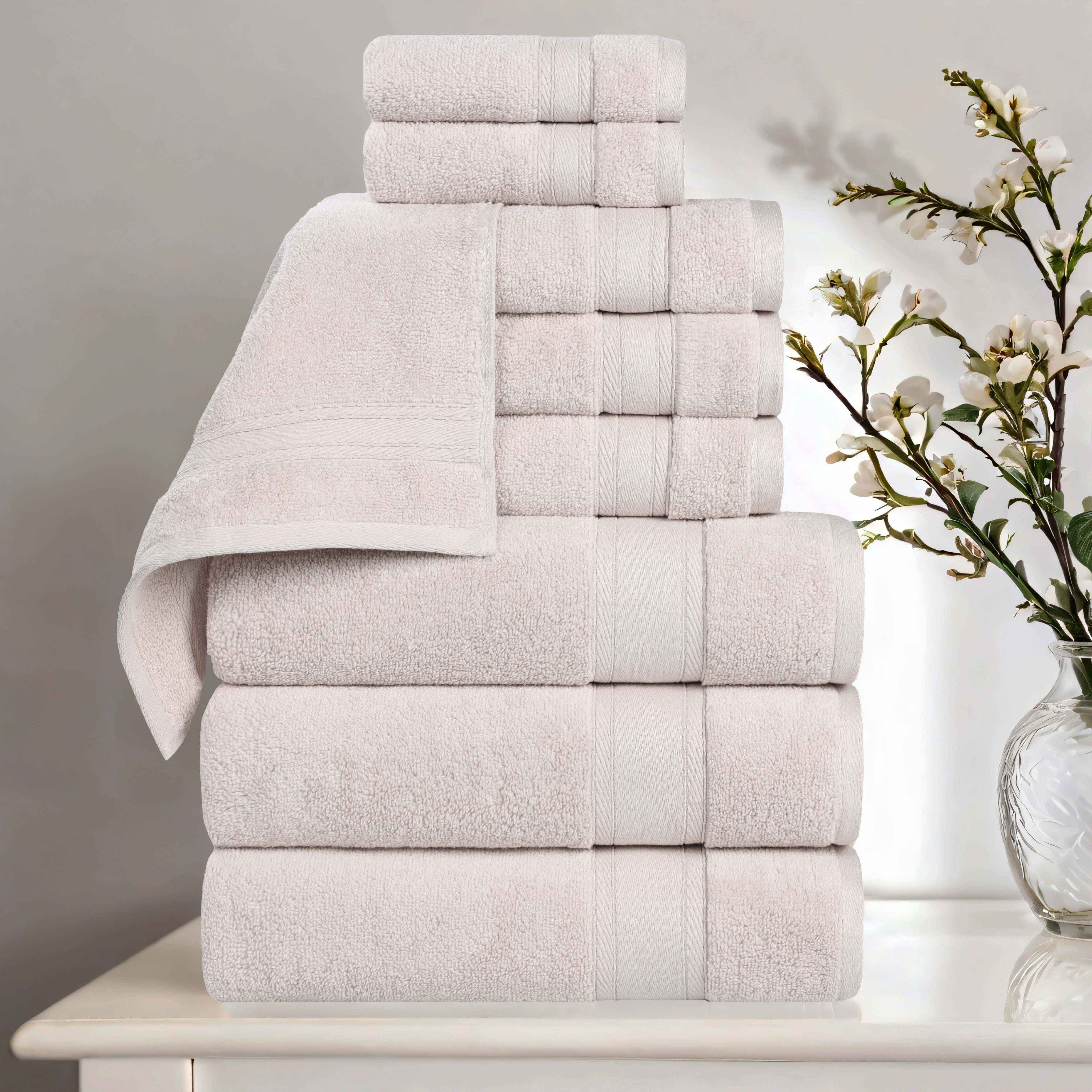 Belmont Zero Twist Cotton Medium Weight 9 Piece Towel Set - Towel Set by Superior Brand