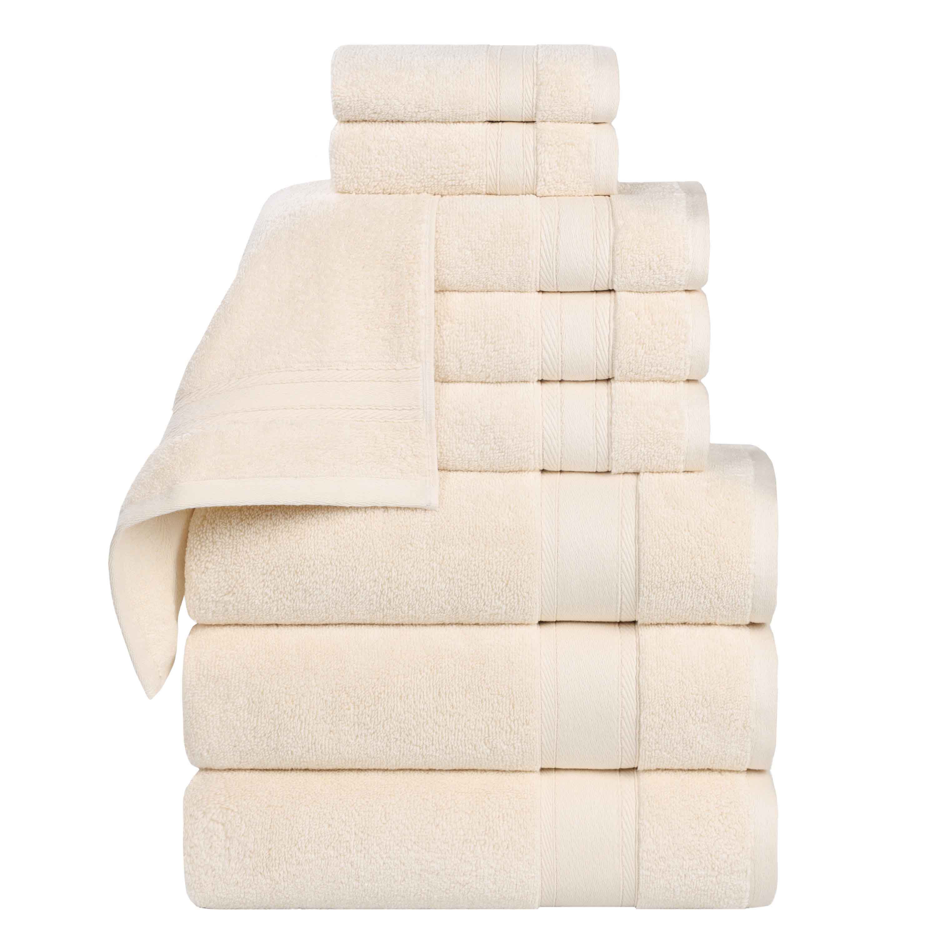 Belmont Zero Twist Cotton Medium Weight 9 Piece Towel Set - Towel Set by Superior Brand