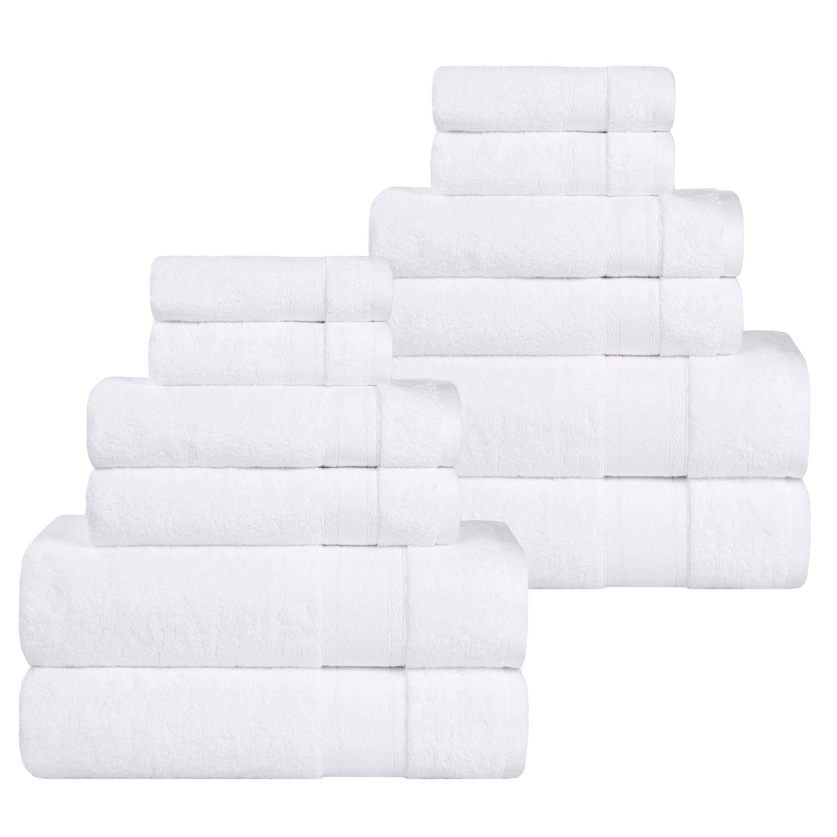 Belmont Zero Twist Cotton Medium Weight Absorbent 12 Piece Towel Set - Towel Set by Superior Brand