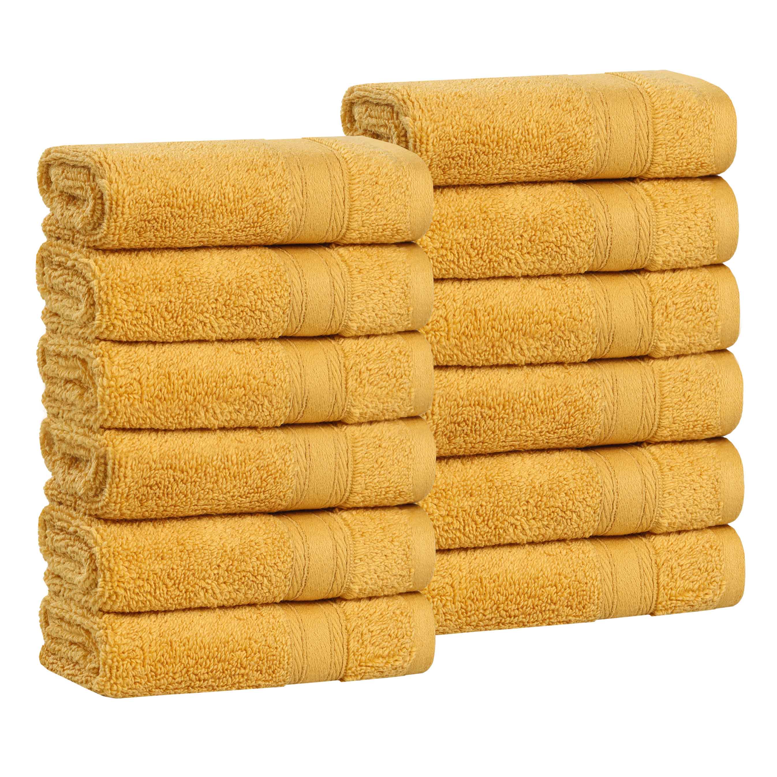Belmont Zero Twist Cotton Medium Weight Face Towels, Set of 12 - Face Towel by Superior Brand