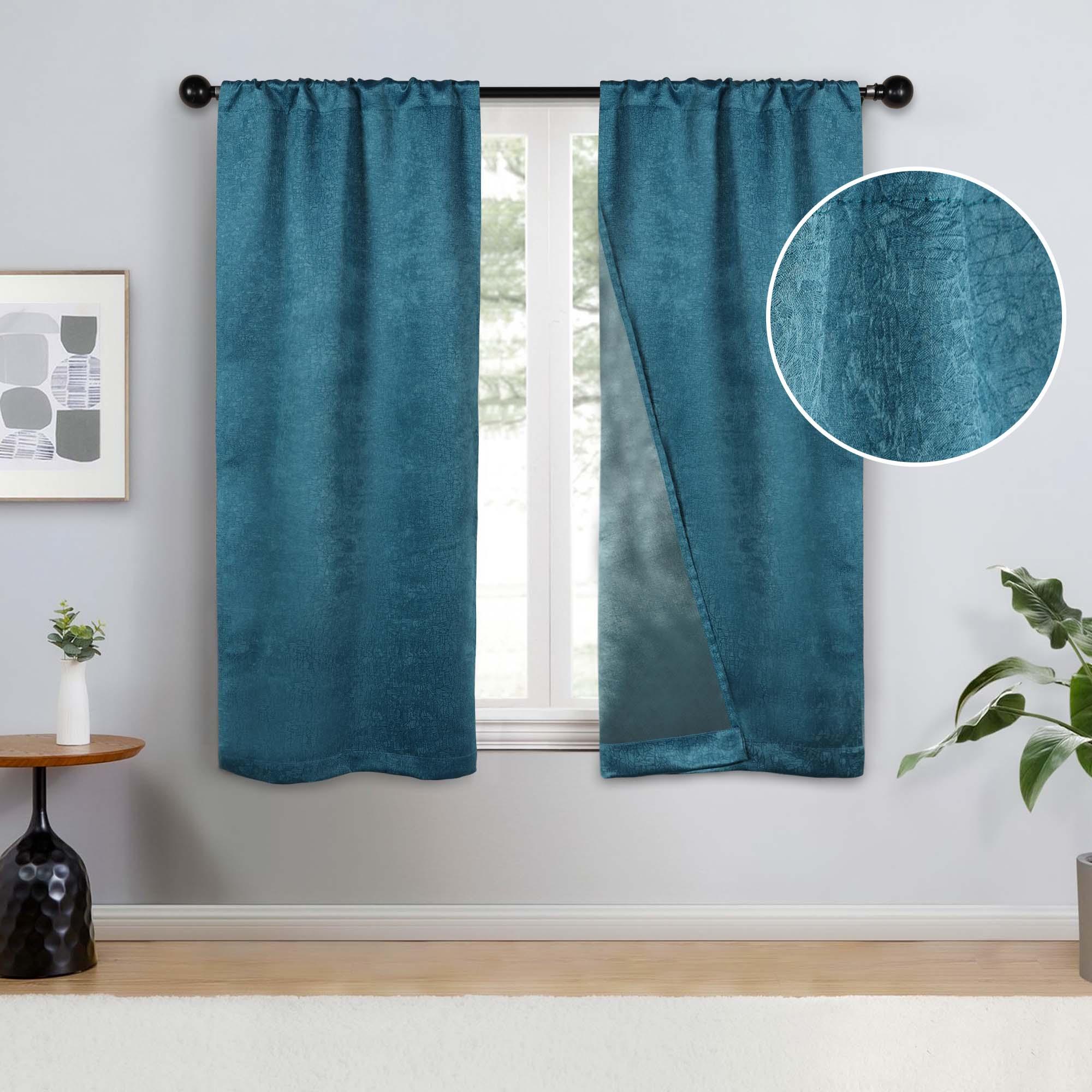 Blackout Senna Solid Textured Grommet Curtain Panels. Set of 2 - Blackout Curtains by Superior Brand