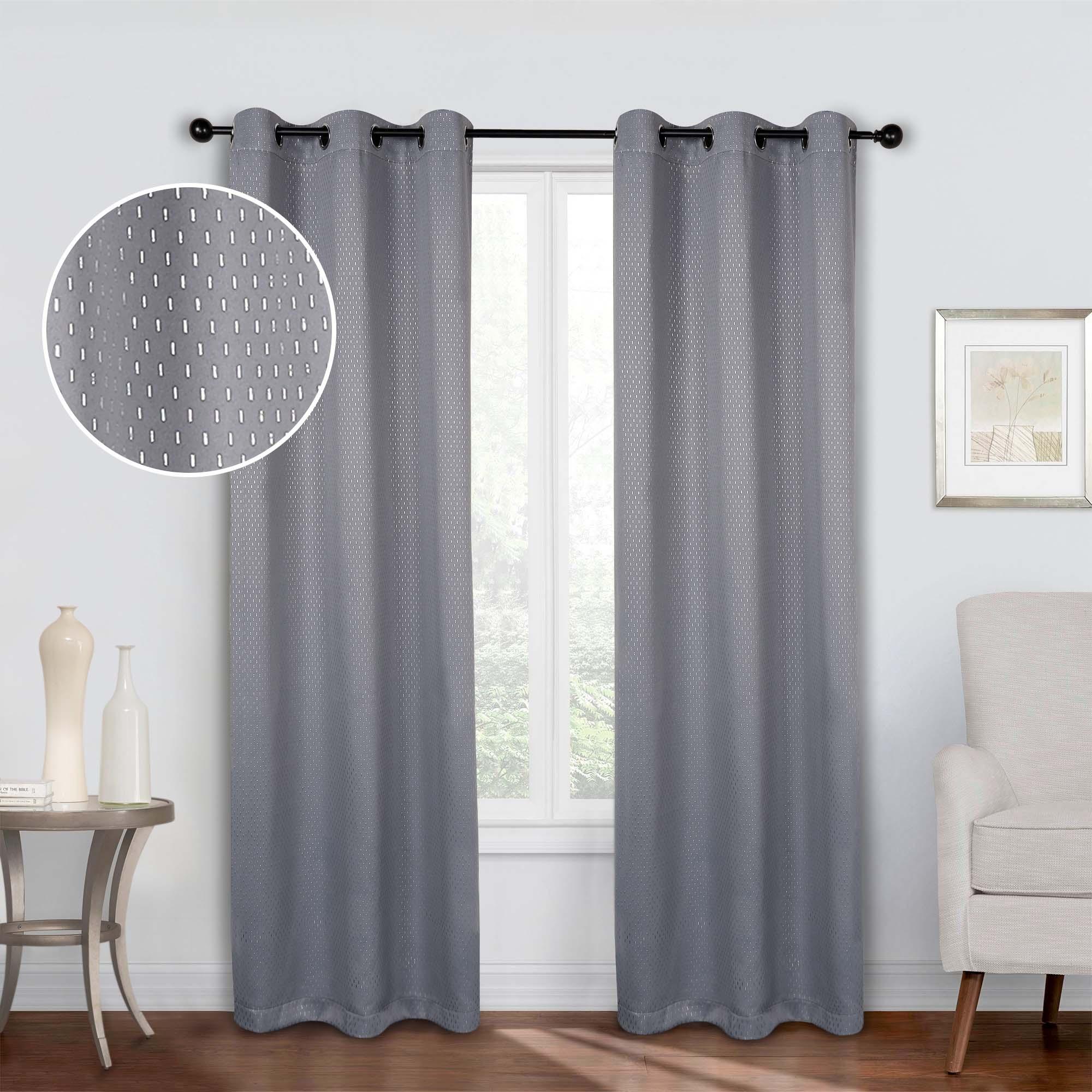 Modern Shimmer Washable Room Darkening Blackout Curtains, Set of 2 - Blackout Curtains by Superior Brand