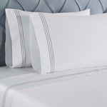 Brandon Cotton Three-Line Embroidered Deep Pocket Bed Sheet Set - Sheet Set by Superior