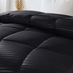 Brushed Microfiber Down Alternative Medium Weight Striped Comforter - Comforter by Superior