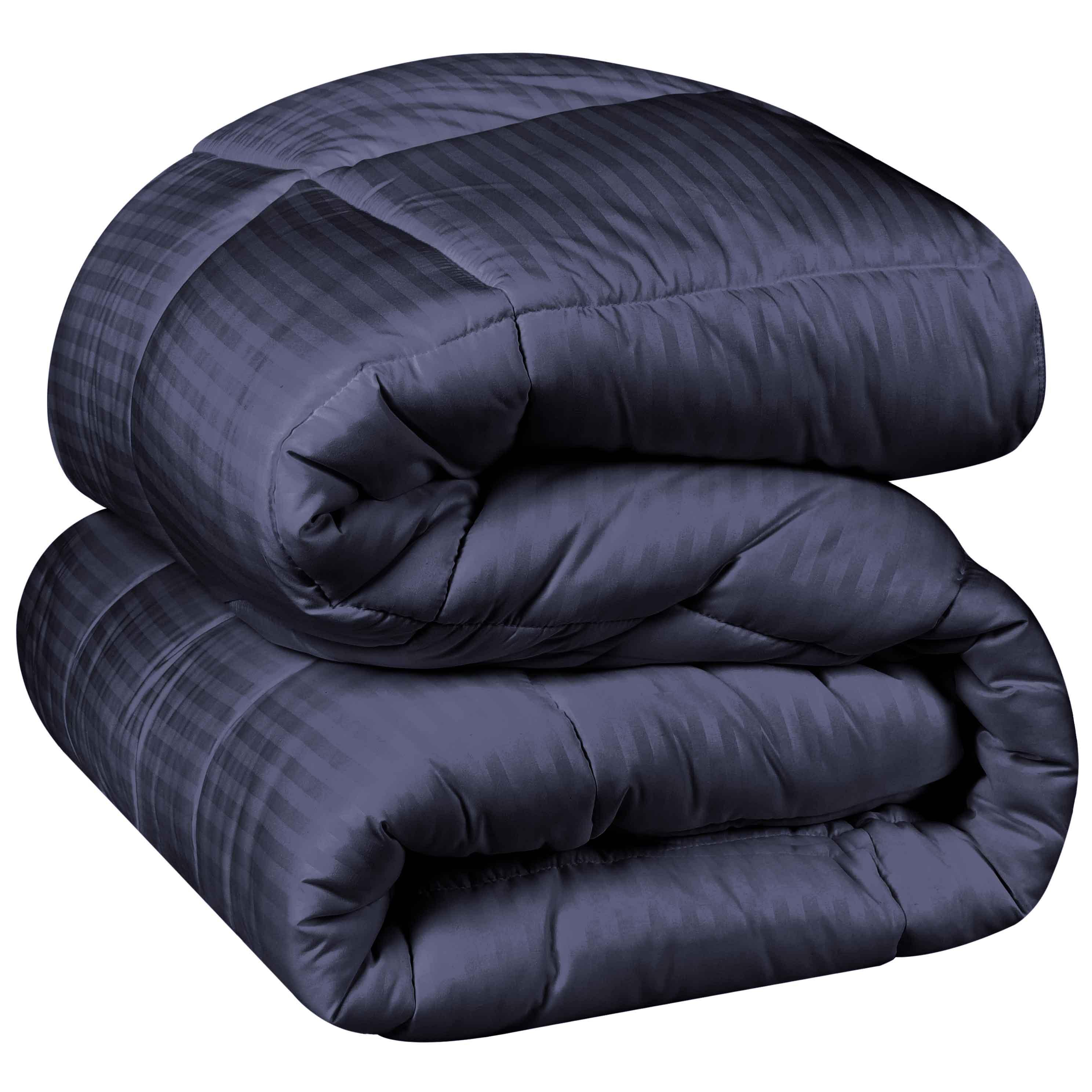 Brushed Microfiber Down Alternative Medium Weight Striped Comforter - Comforter by Superior Brand