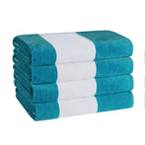 Cabana Stripe Oversized Cotton Beach Towel Set Of 2,4,6 - Beach Towel by Superior