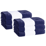 Cabana Stripe Oversized Cotton Beach Towel Set Of 2,4,6 - Beach Towel by Superior