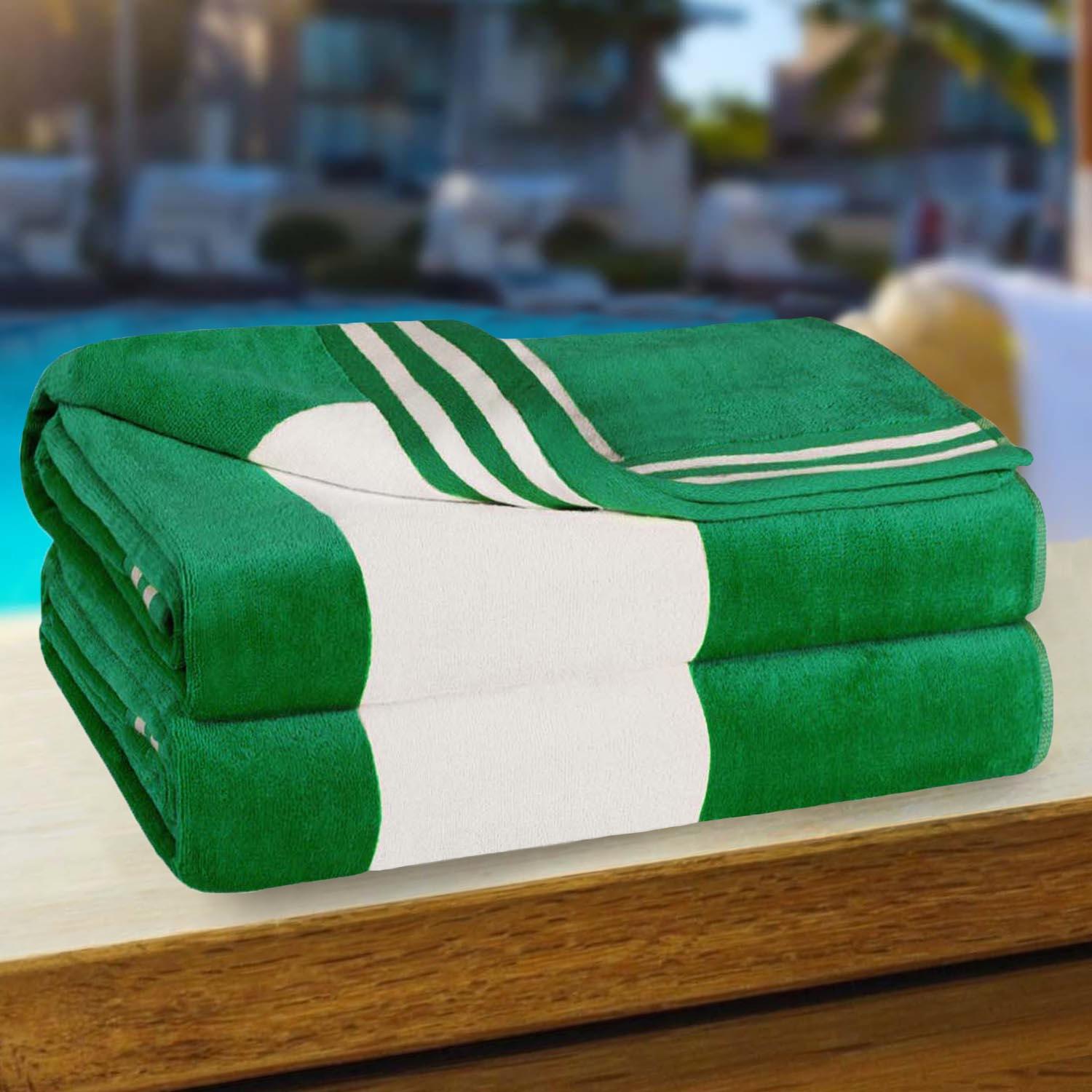 Cabana Stripe Oversized Cotton Beach Towel Set of 2, 4, or 6 Piece - Beach Towel by Superior Brand