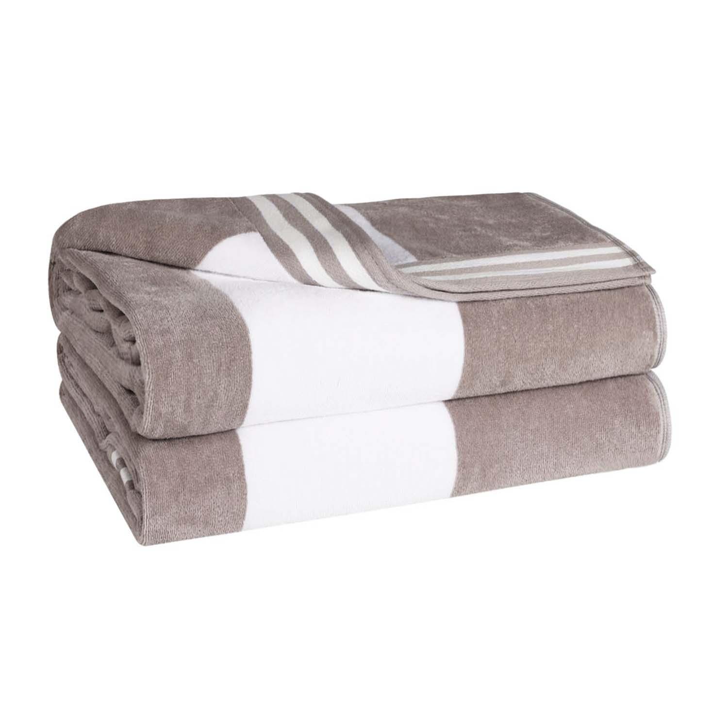 Cabana Stripe Oversized Cotton Beach Towel Set Of 2,4,6 - Beach Towel by Superior