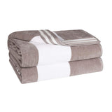 Cabana Stripe Oversized Cotton Beach Towel Set Of 2,4,6 - Beach Towel by Superior