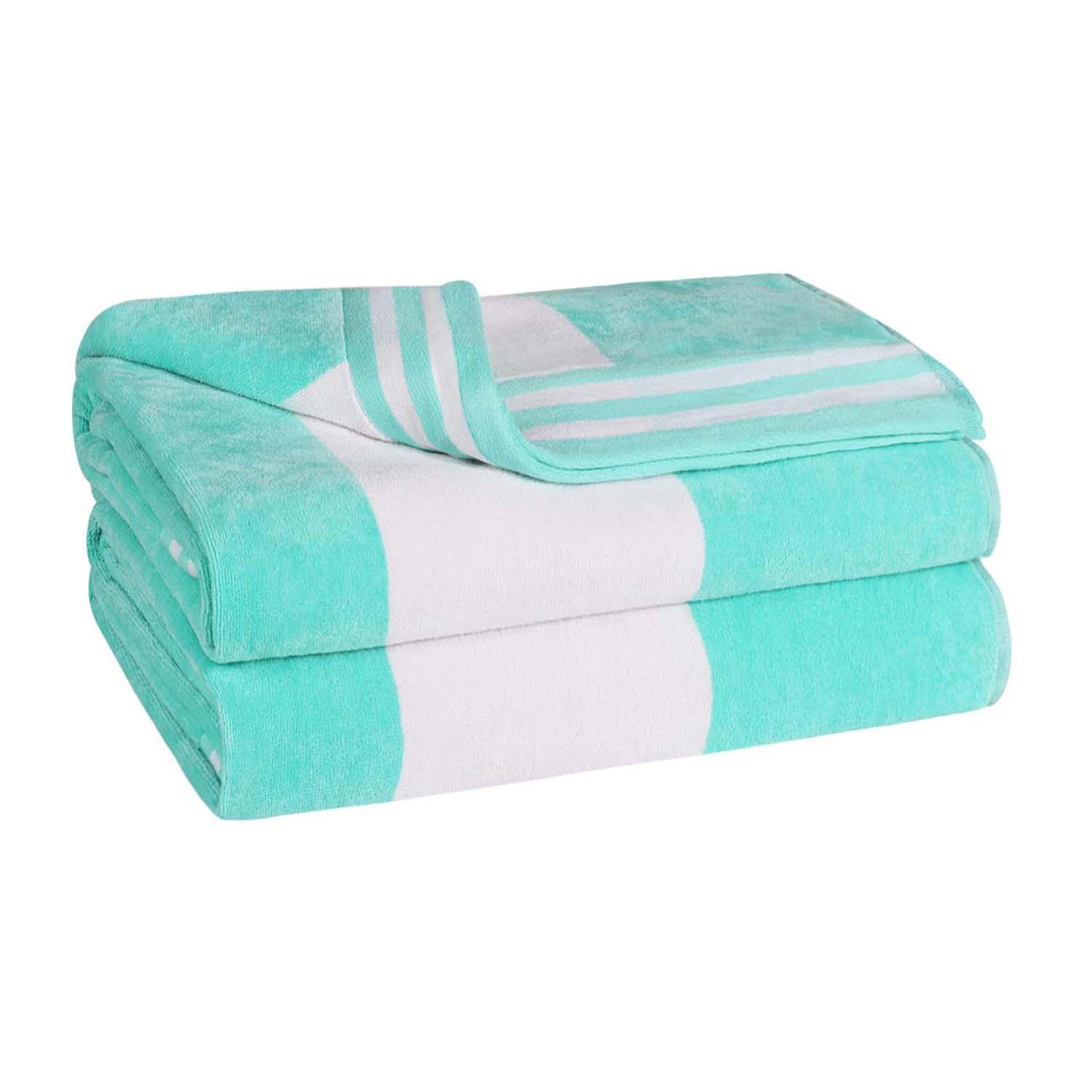 Cabana Stripe Oversized Cotton Beach Towel Set Of 2,4,6 - Beach Towel by Superior