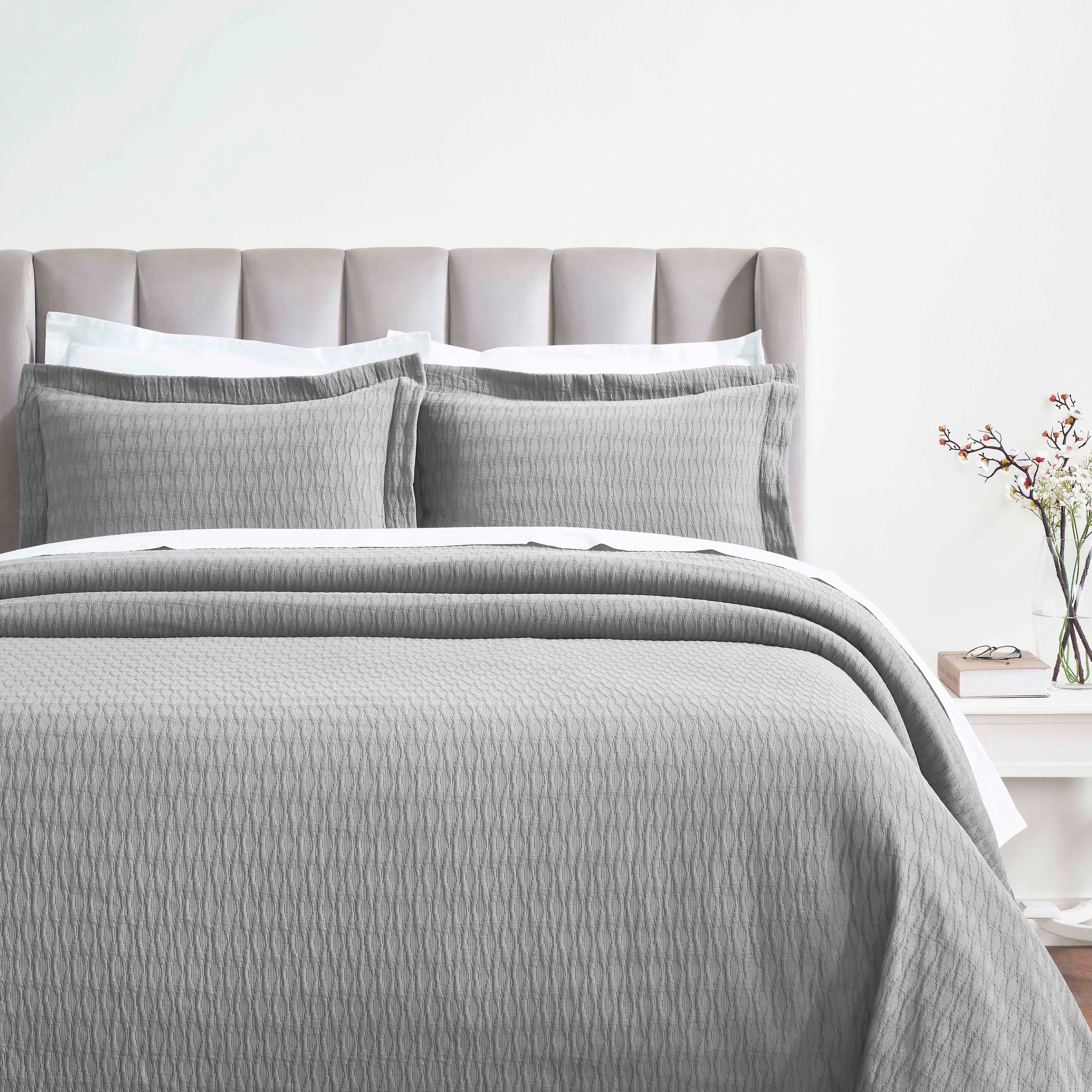 Calvert Cotton Matelasse Weave Diamond Lattice Bedspread Set - Bedspread by Superior Brand