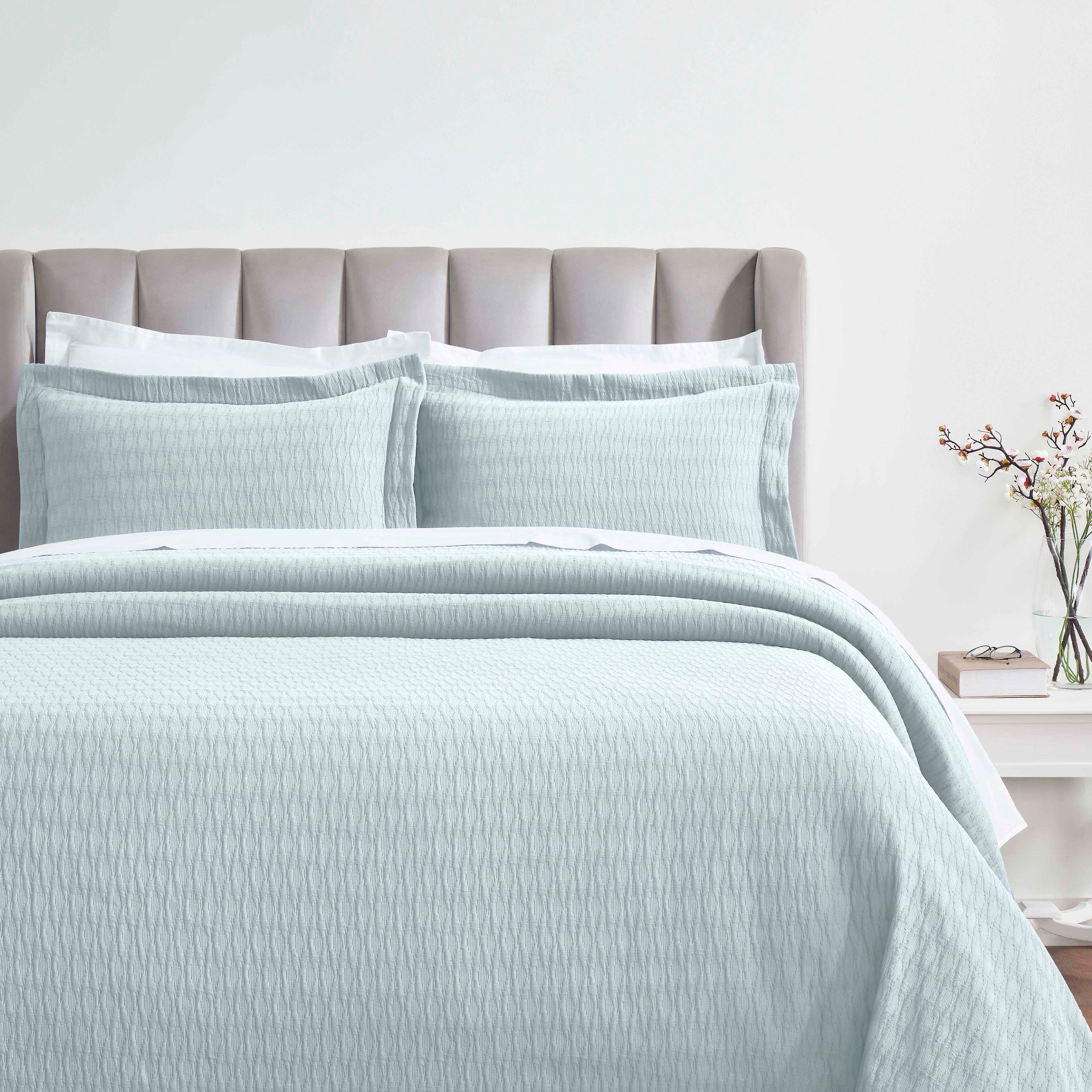 Calvert Cotton Matelasse Weave Diamond Lattice Bedspread Set - Bedspread by Superior Brand