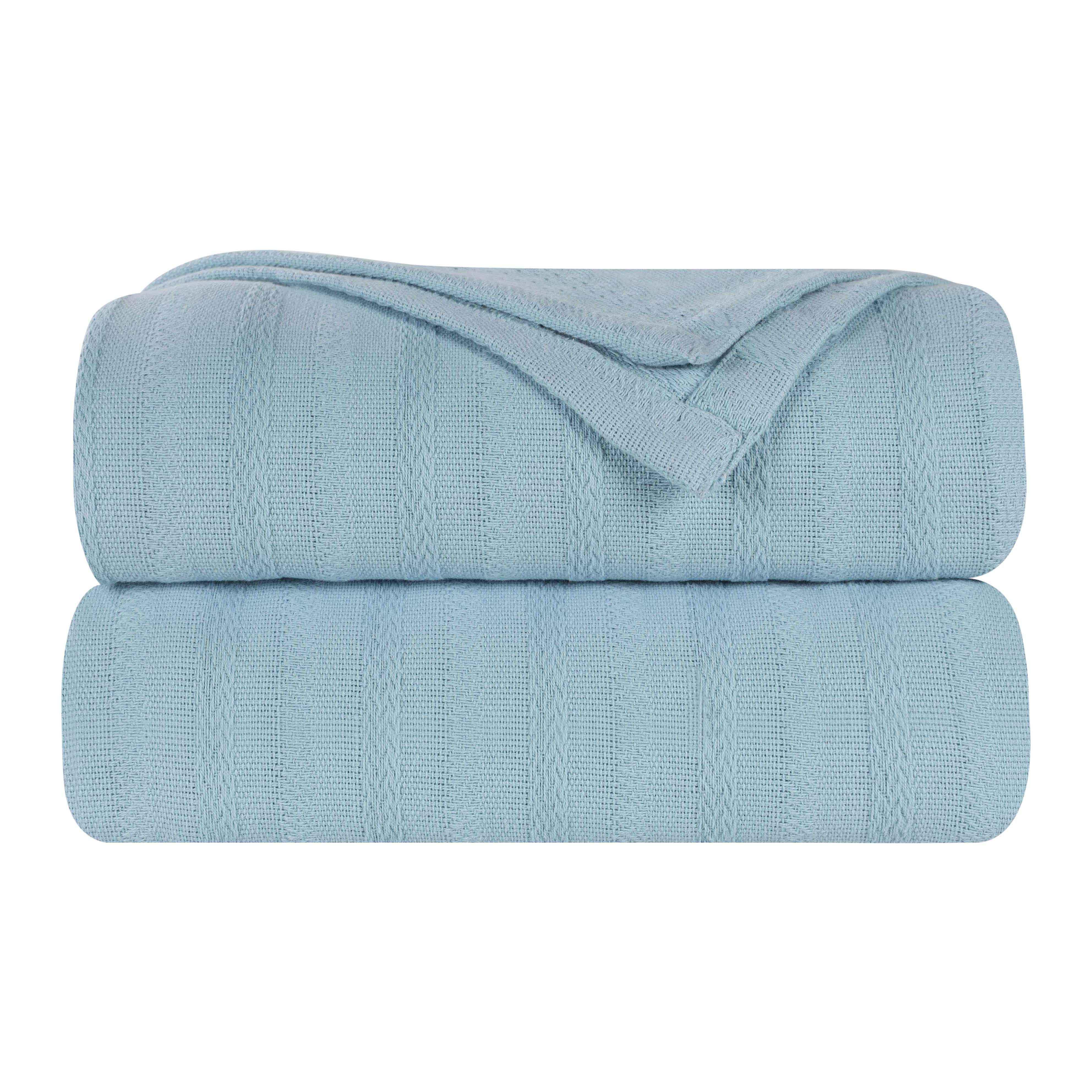100% Cotton Woven Blanket – Clara Jacquard - All-Season Comfort - Blanket by Superior Brand
